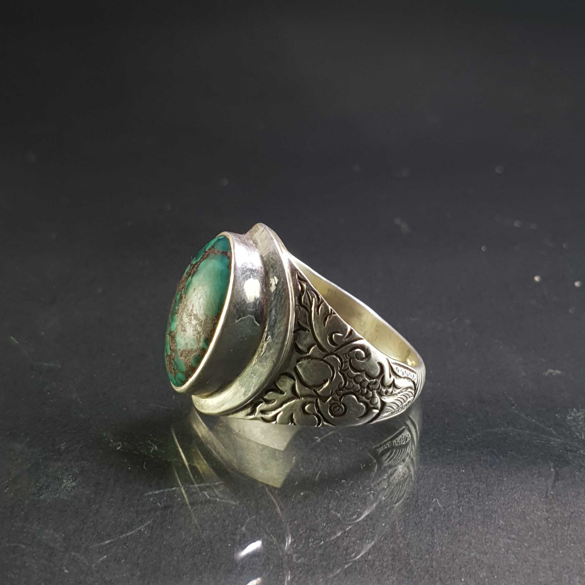 Turquoise Silver Ring <span Style=