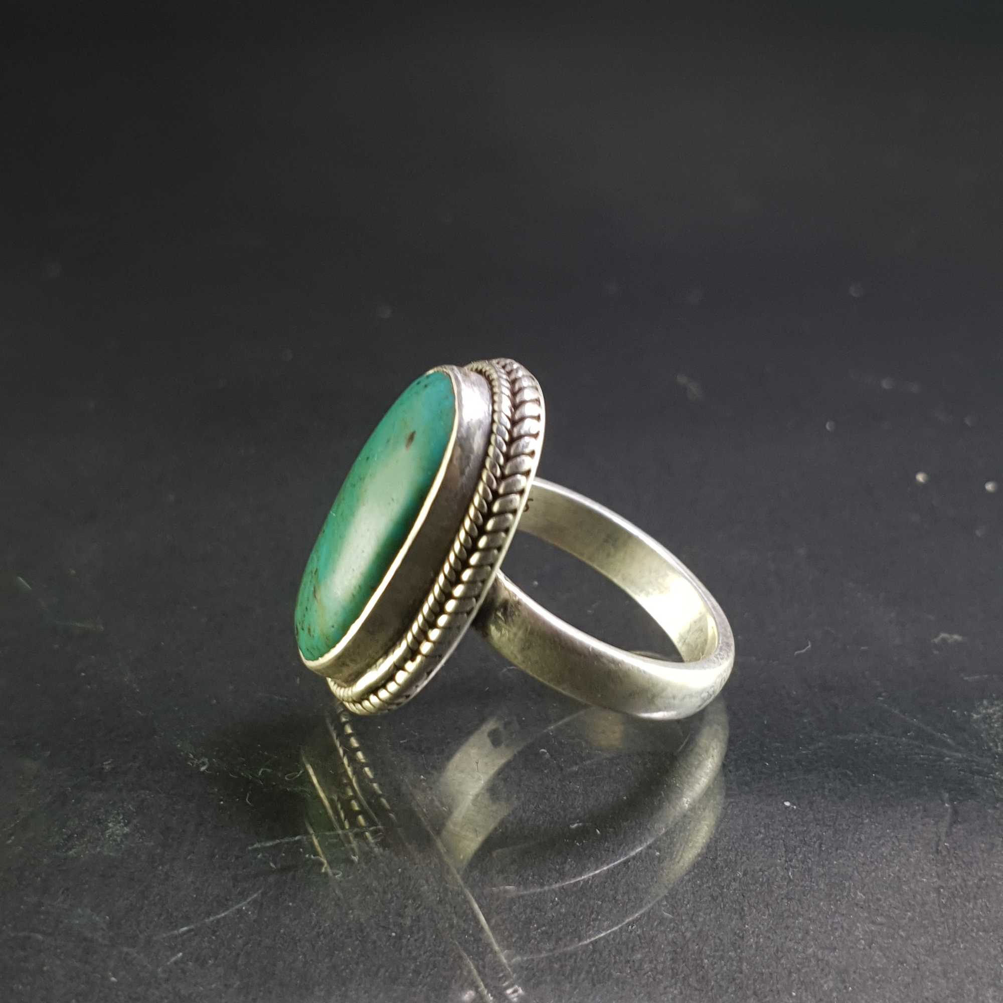 Turquoise Silver Ring <span Style=