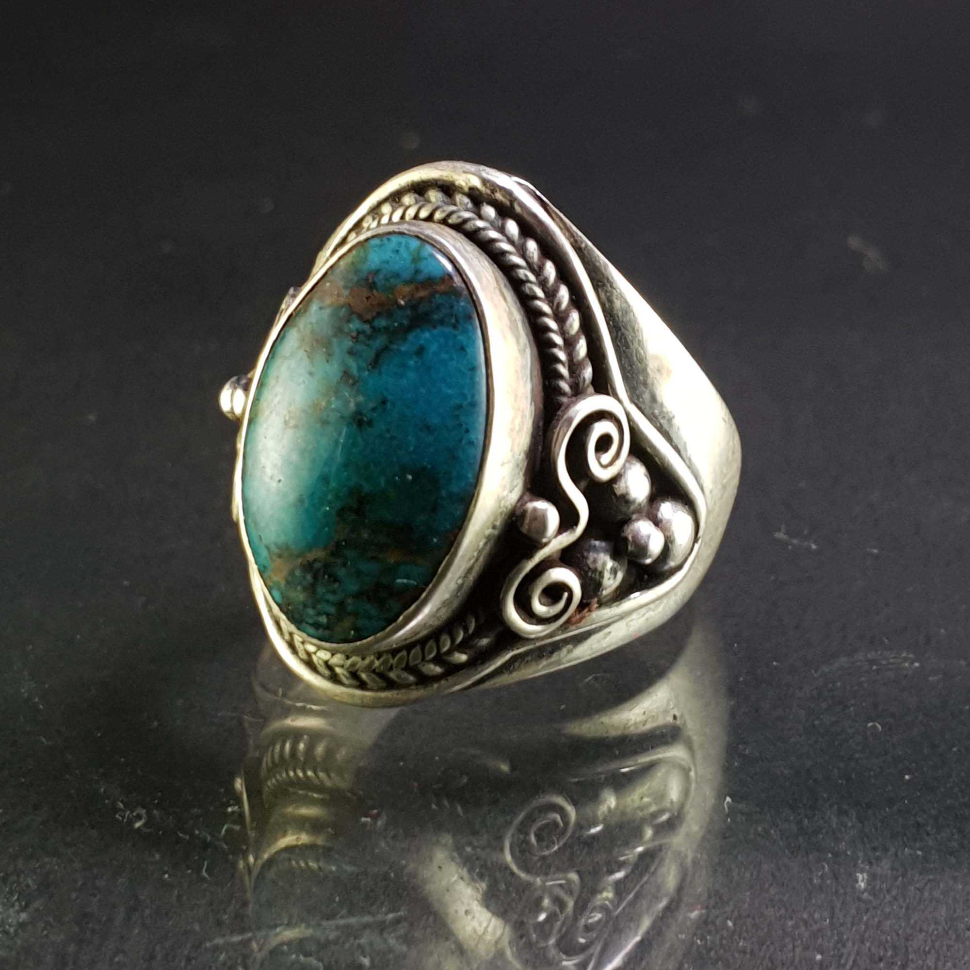 Turquoise Silver Ring <span Style=