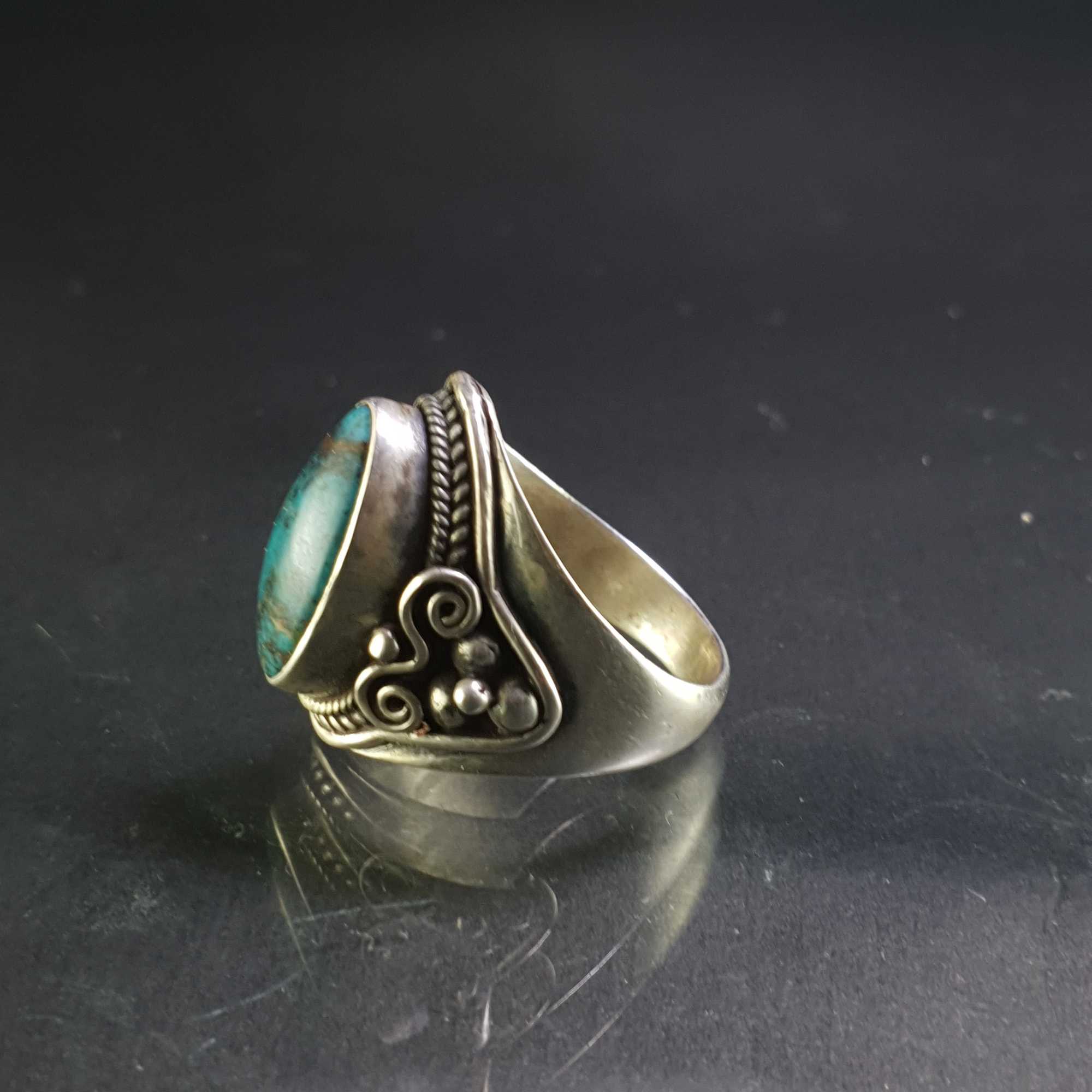 Turquoise Silver Ring <span Style=