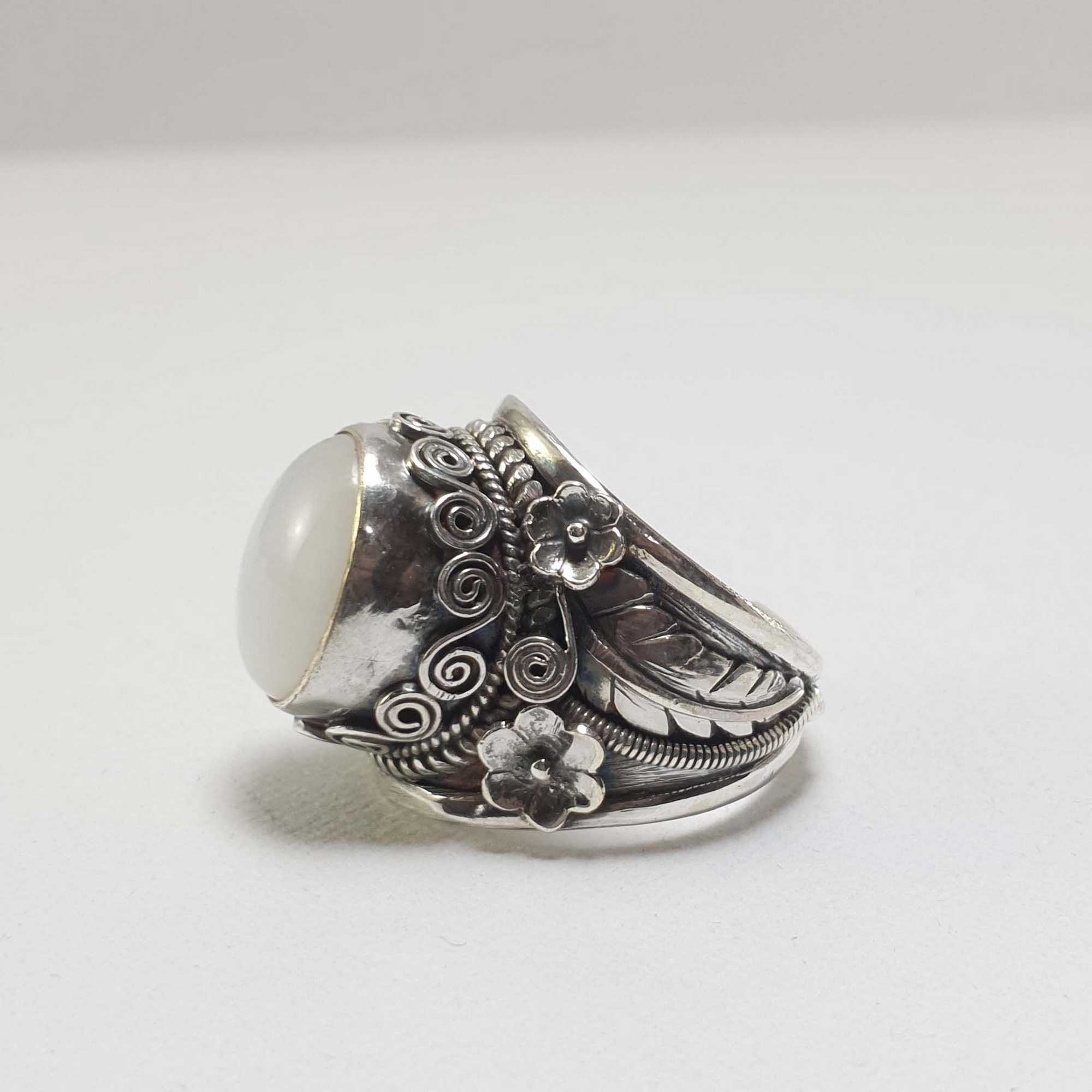 Moonstone Silver Ring