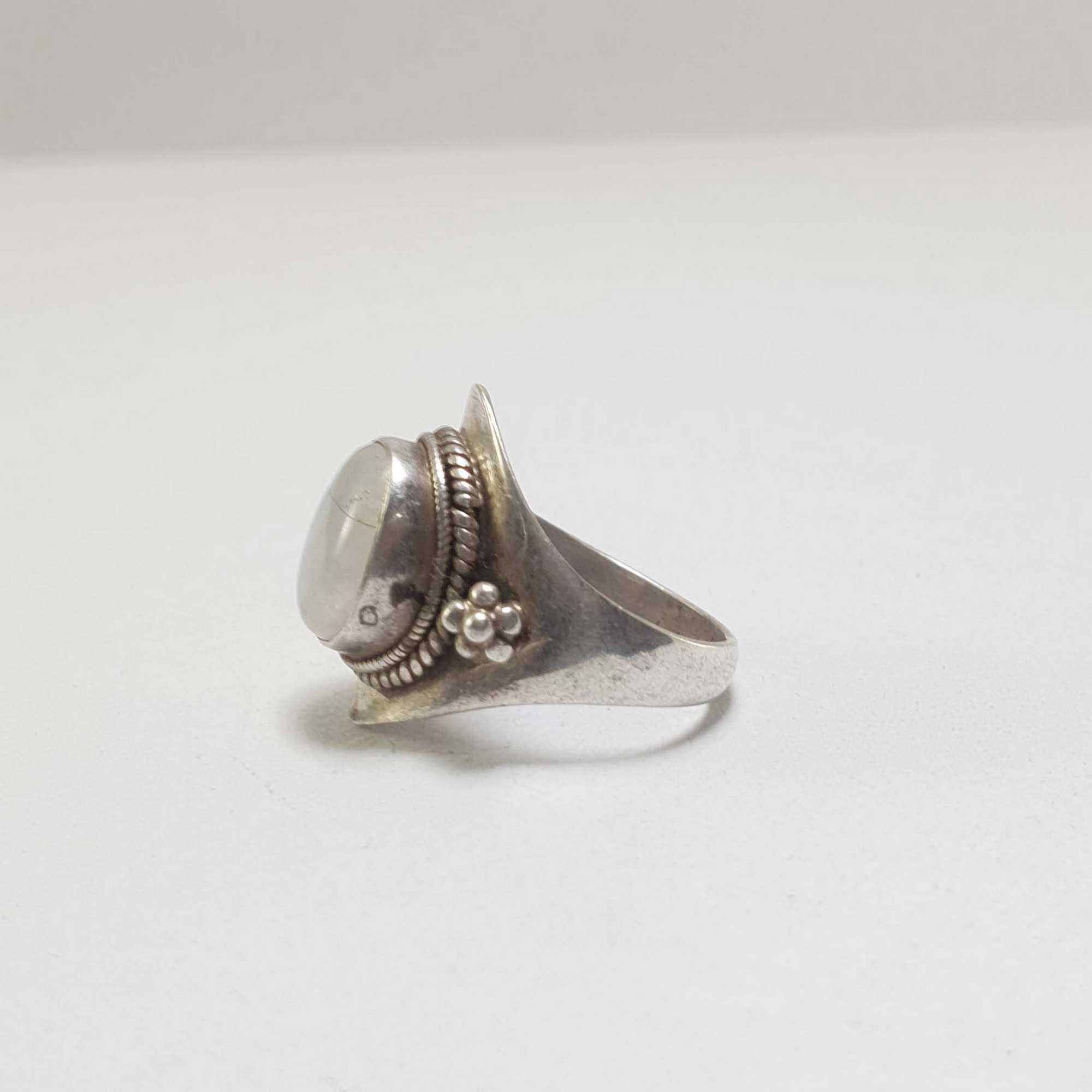 Moonstone Silver Ring