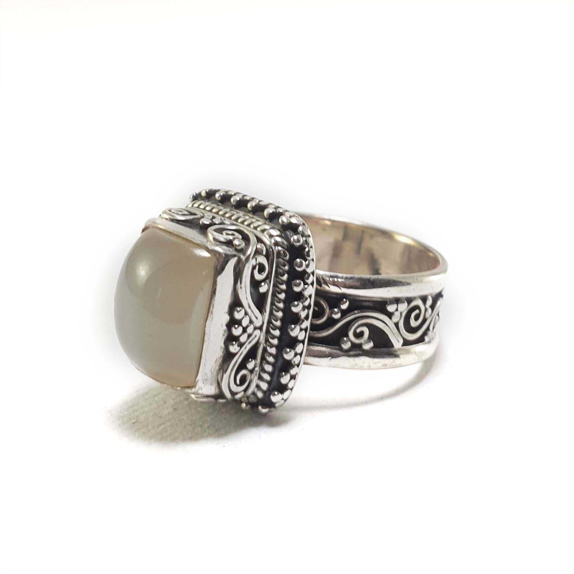 Moonstone Silver Ring