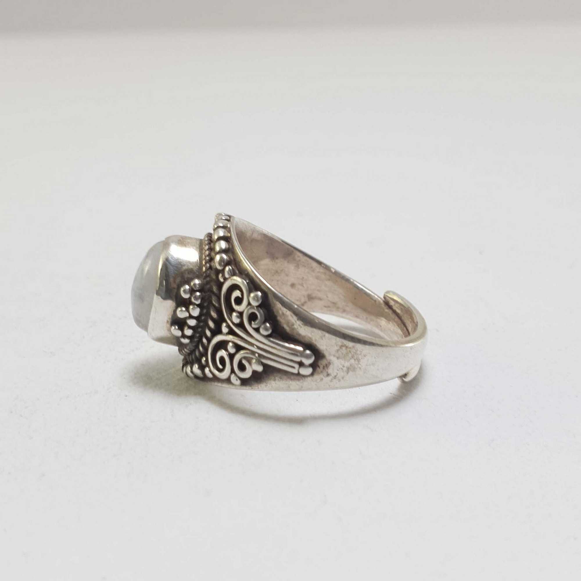 Moonstone Silver Ring