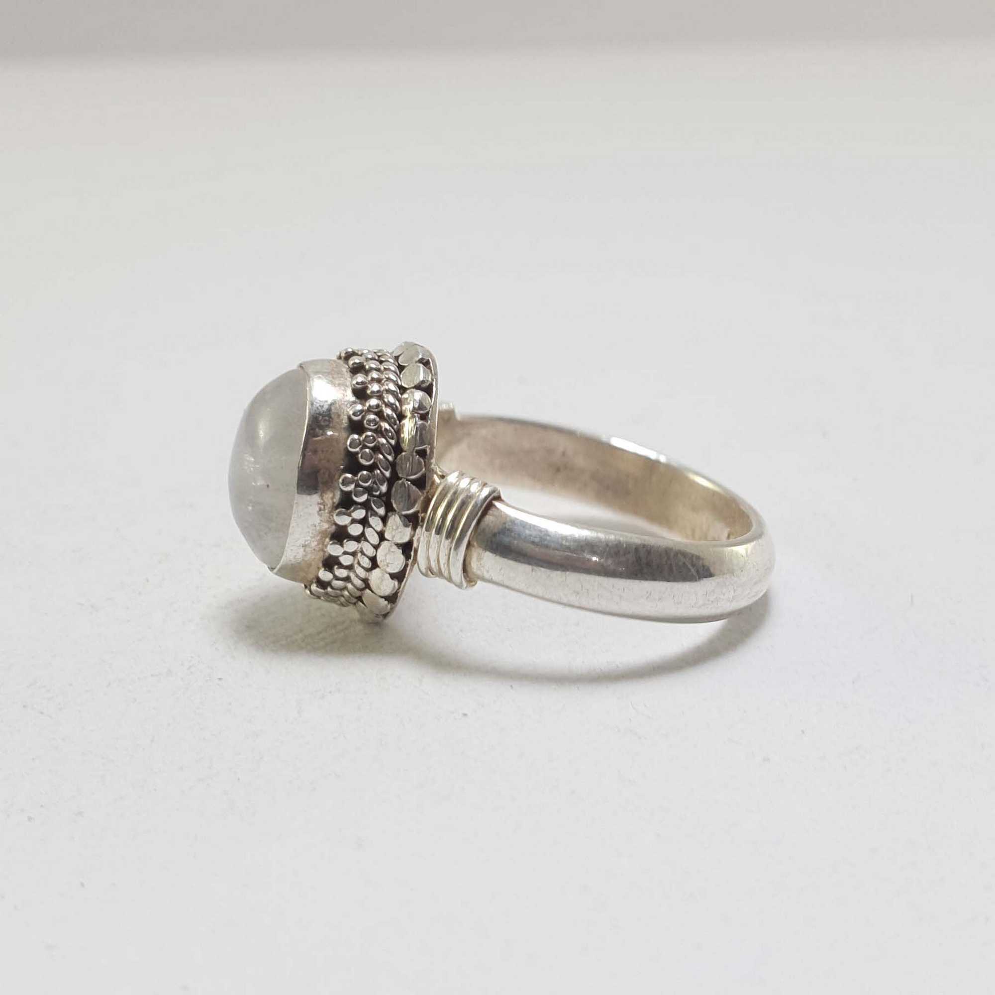 Moonstone Silver Ring