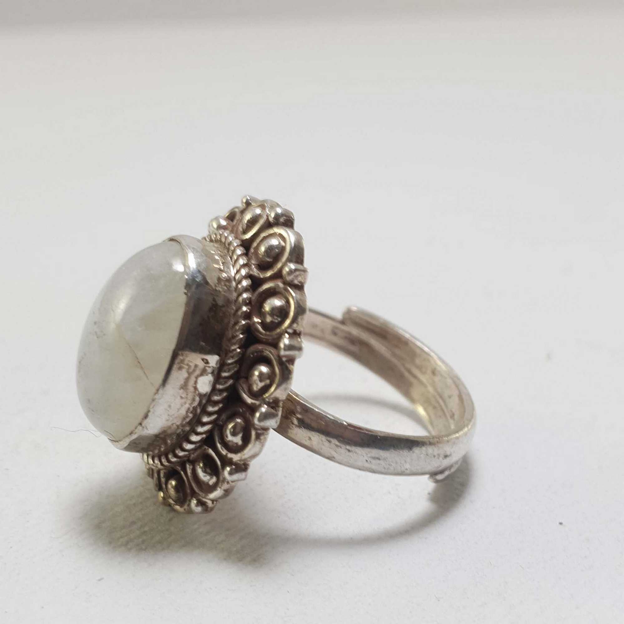 Moonstone Silver Ring