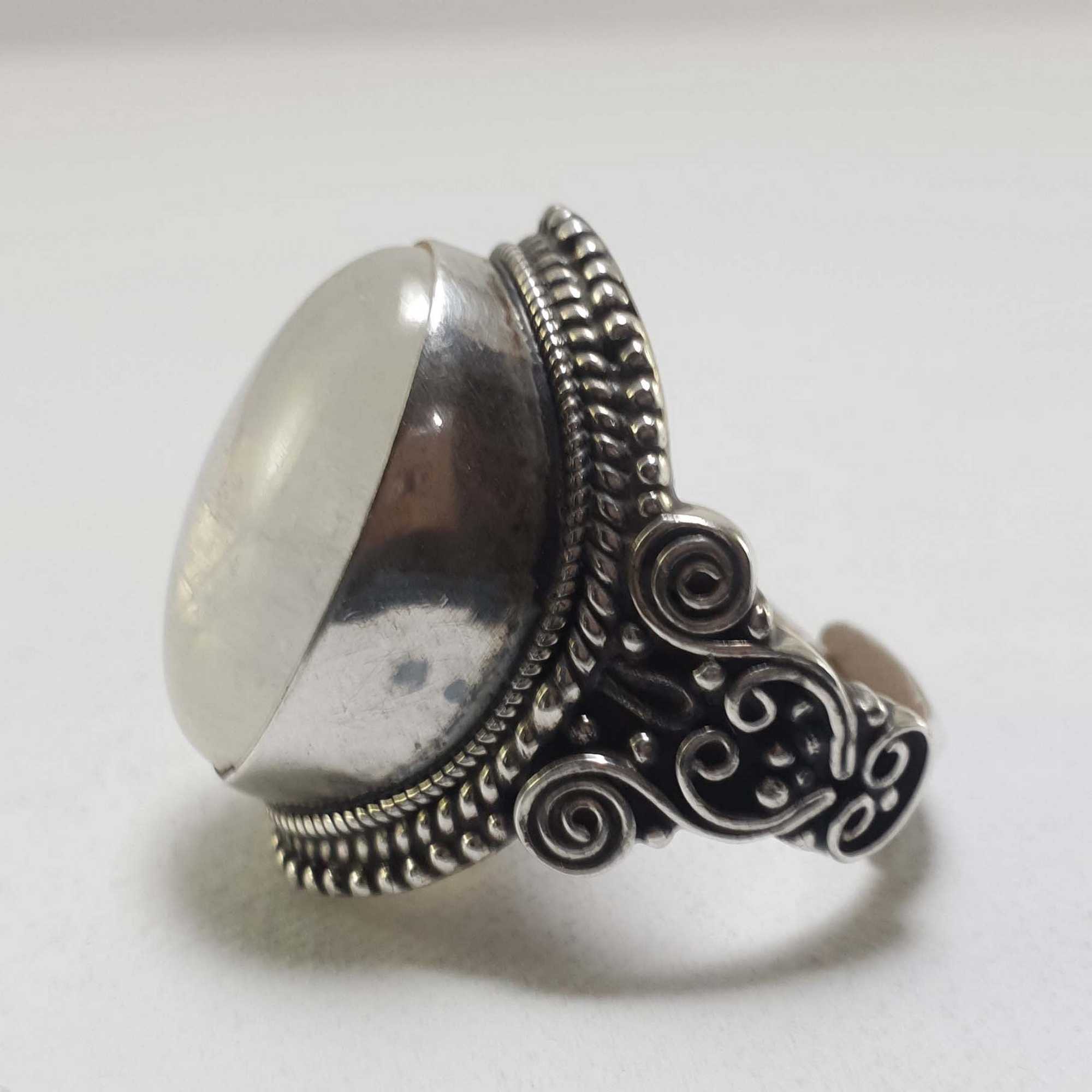 Moonstone Silver Ring