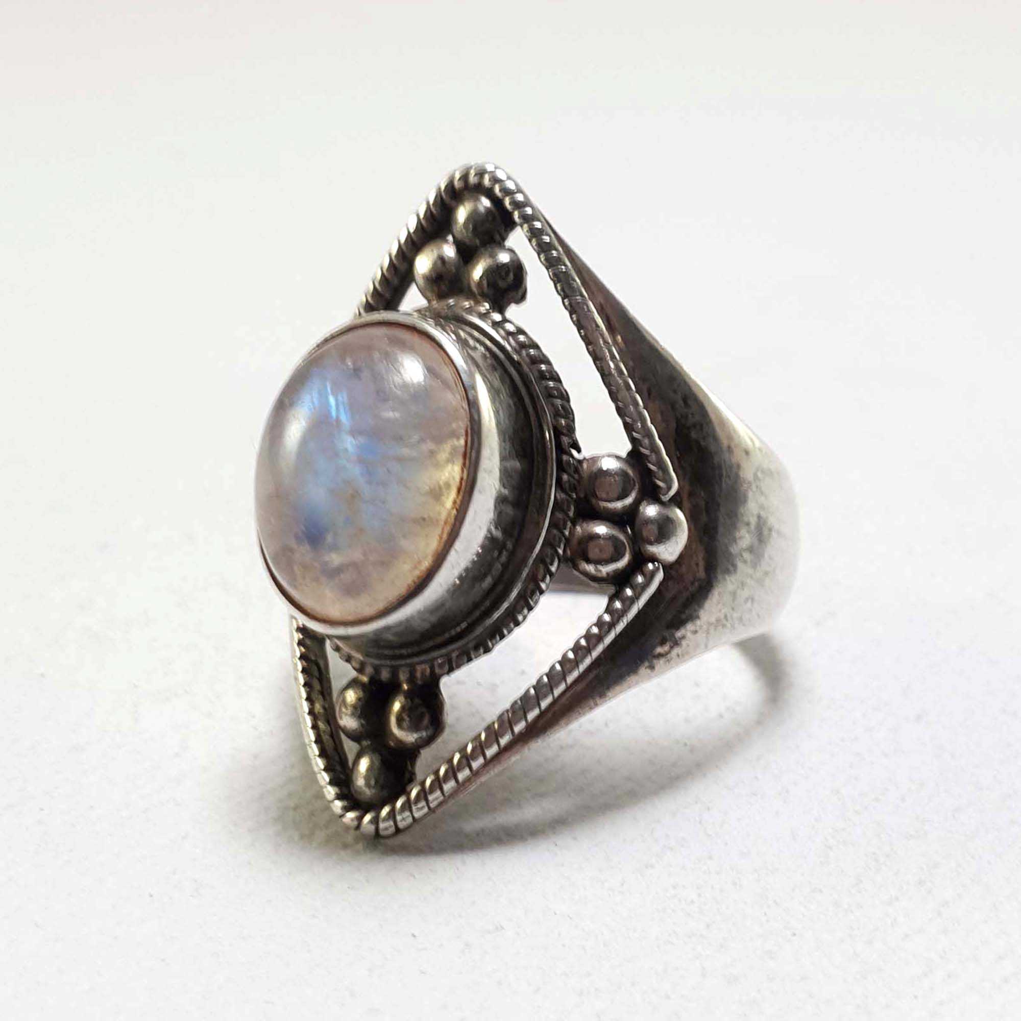 Moonstone Silver Ring