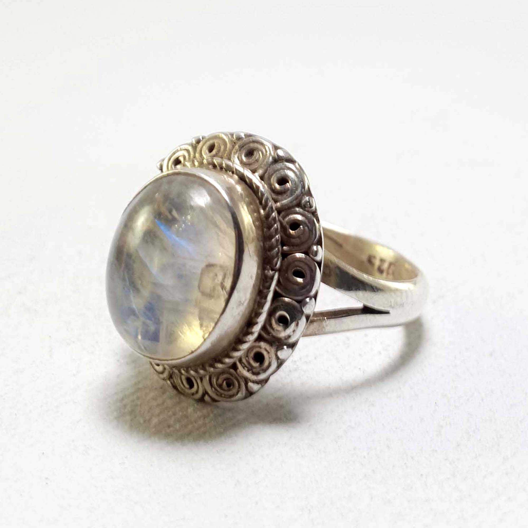 Moonstone Silver Ring