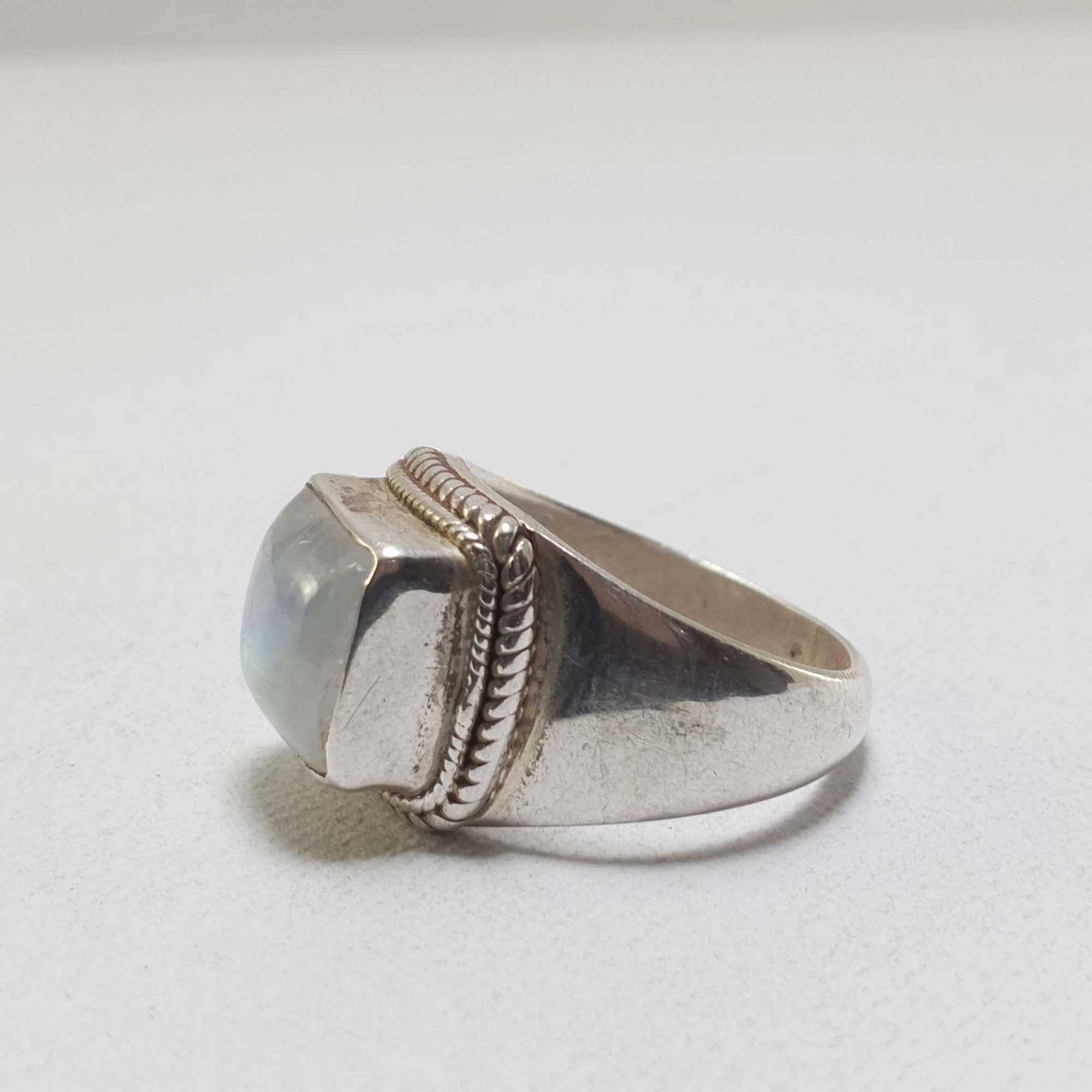 Moonstone Silver Ring