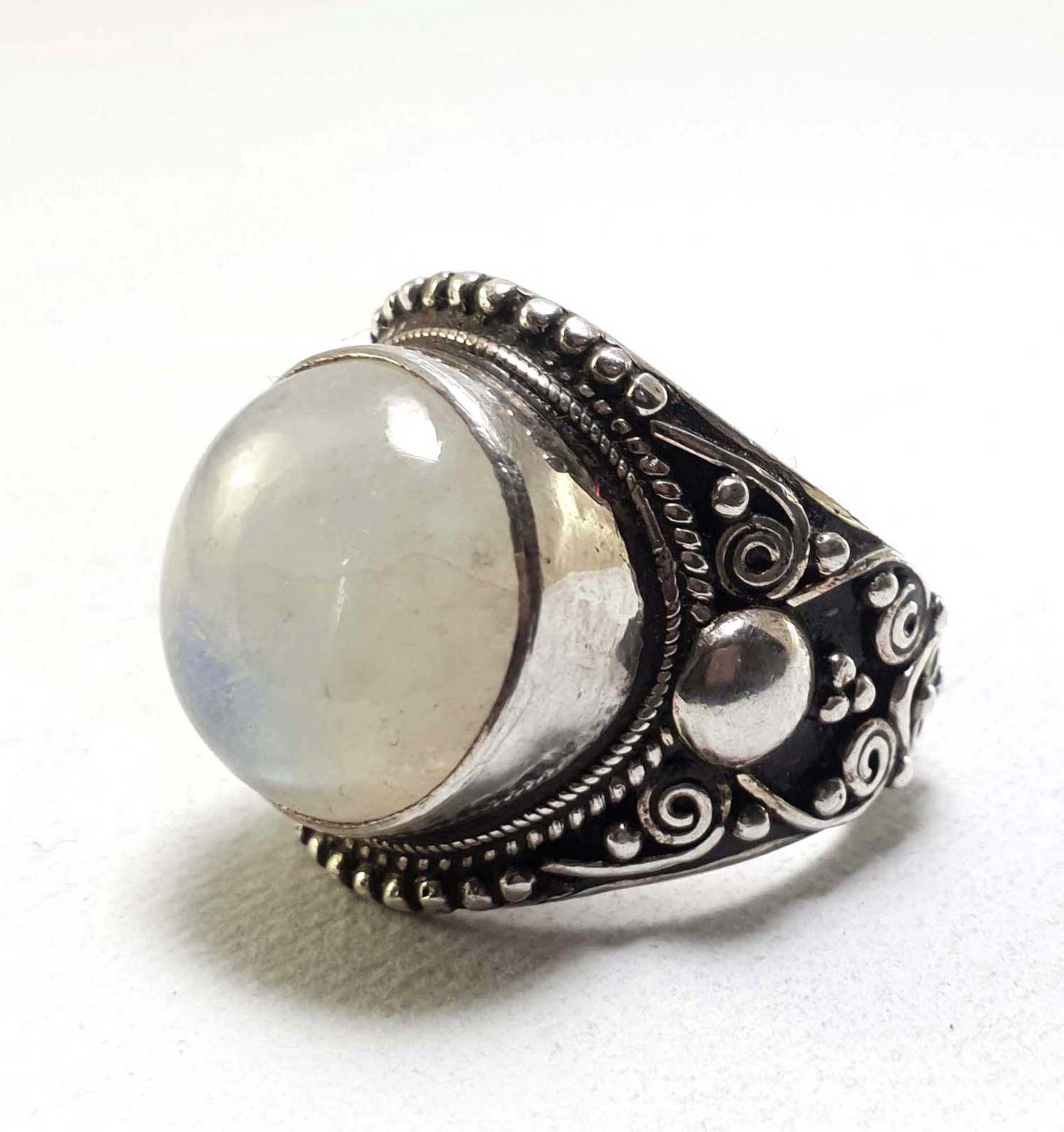 Moonstone Silver Ring