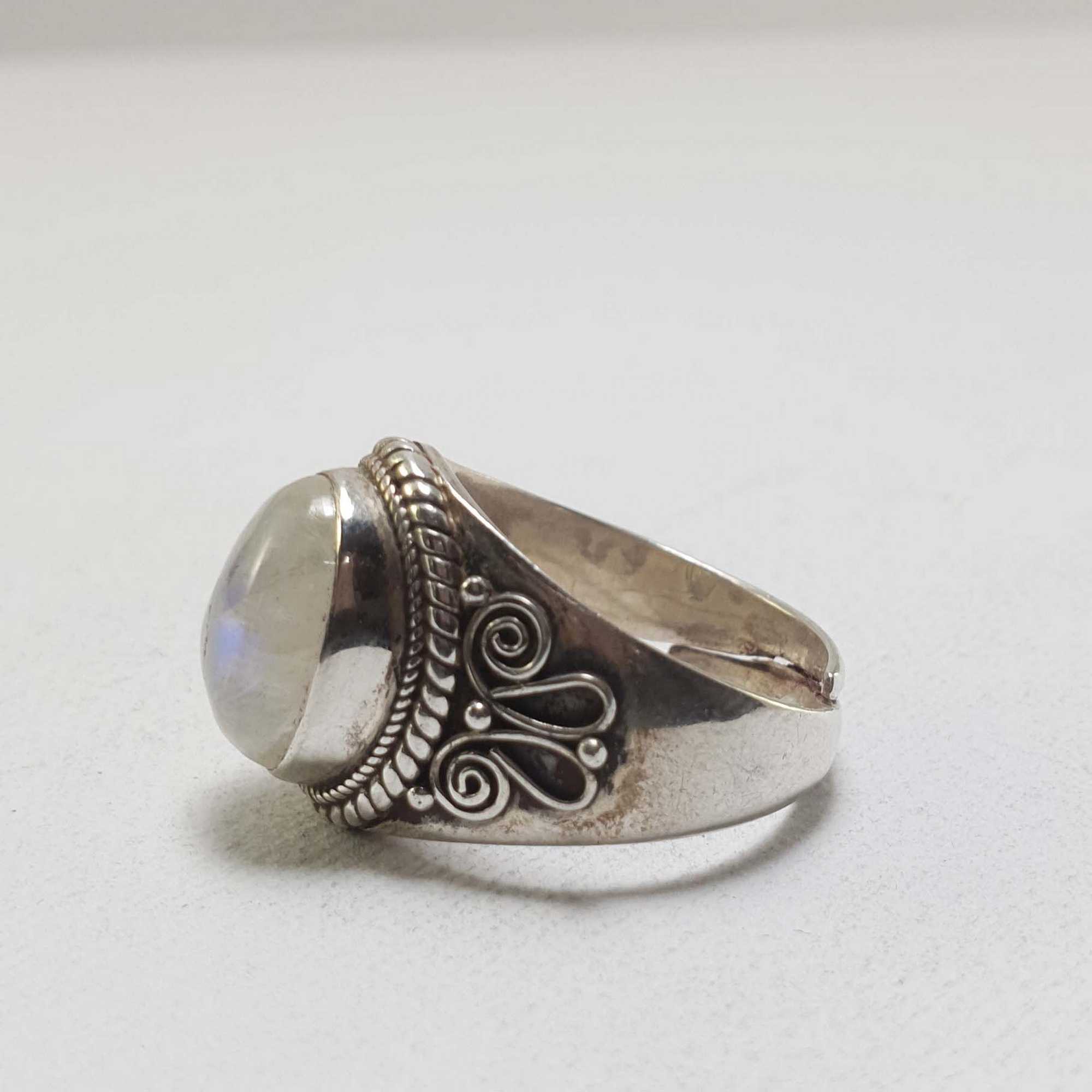 Moonstone Silver Ring