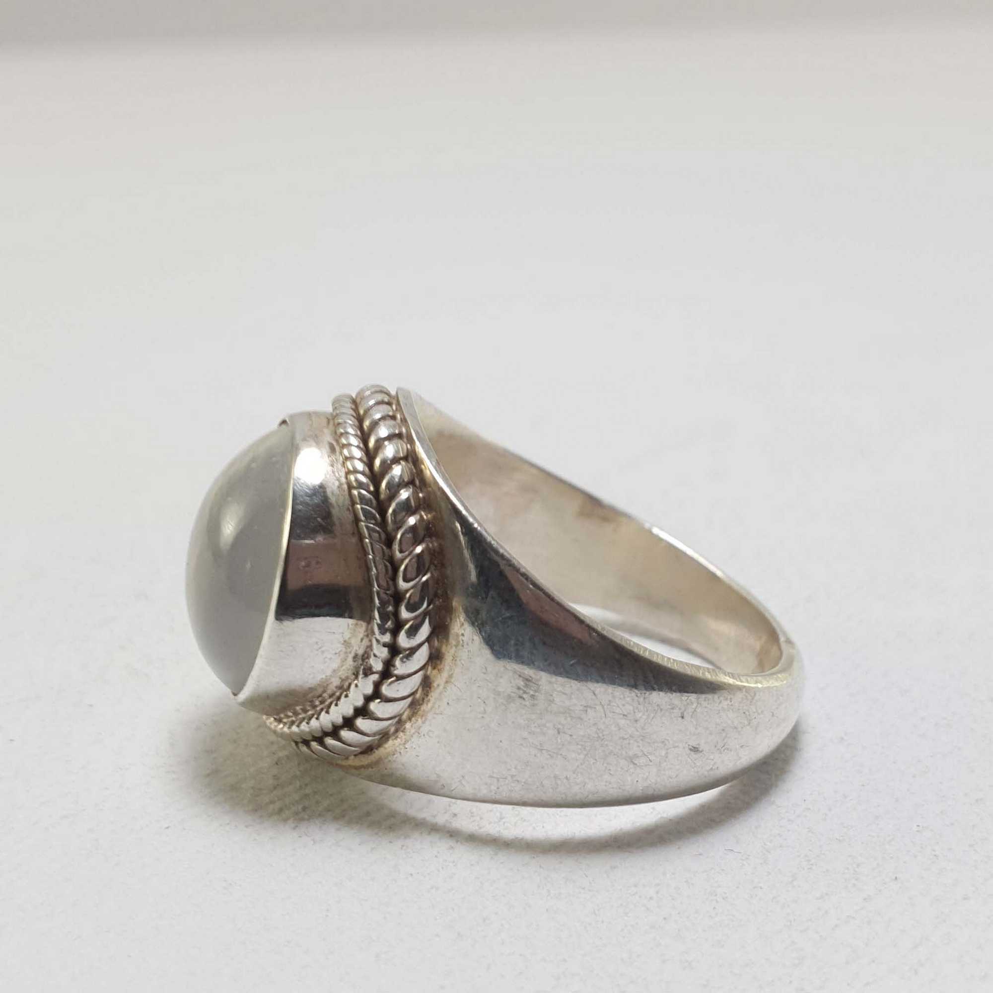 Moonstone Silver Ring