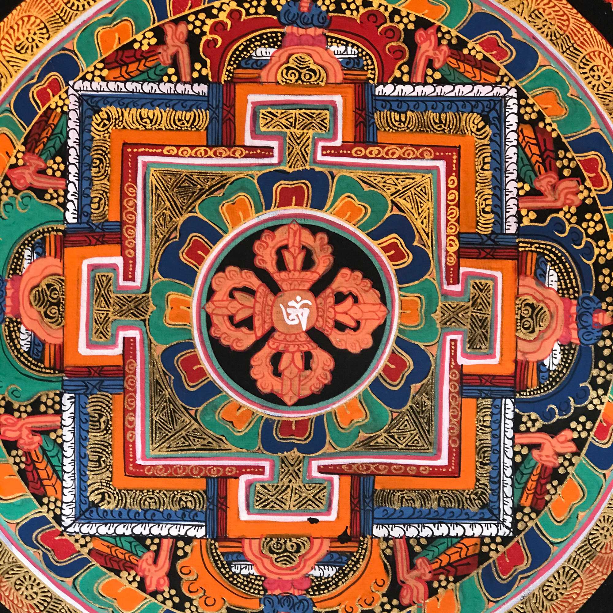 Tibetan Square Mandala <span Style=