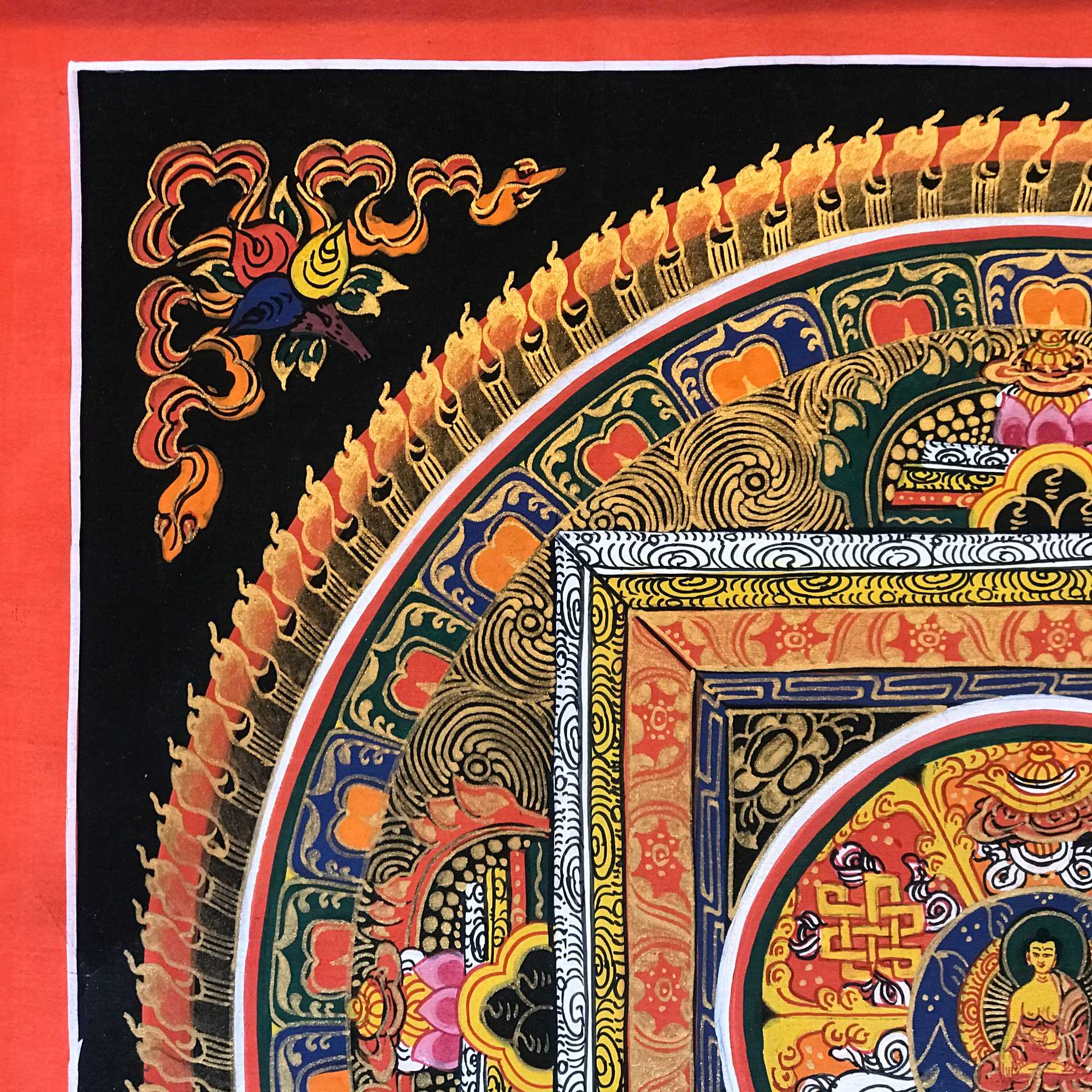 Tibetan Square Mandala <span Style=