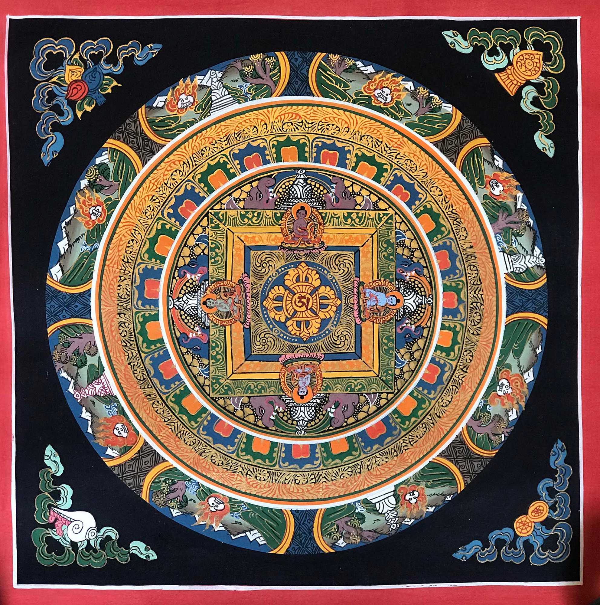 Tibetan Square Mandala <span Style=