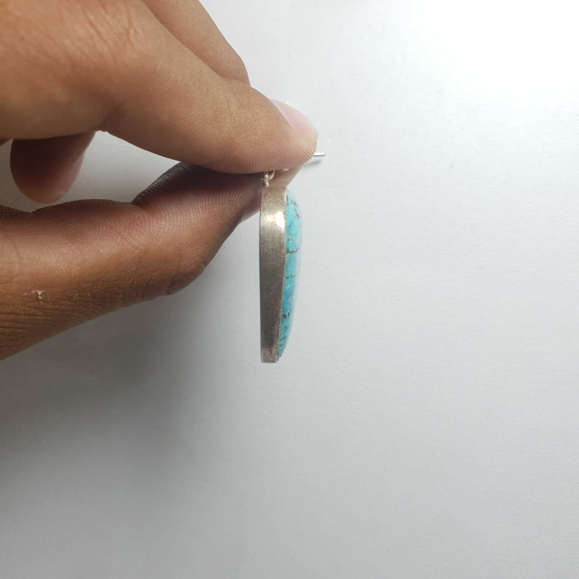 Old Tibetan Turquoise Silver Pendant