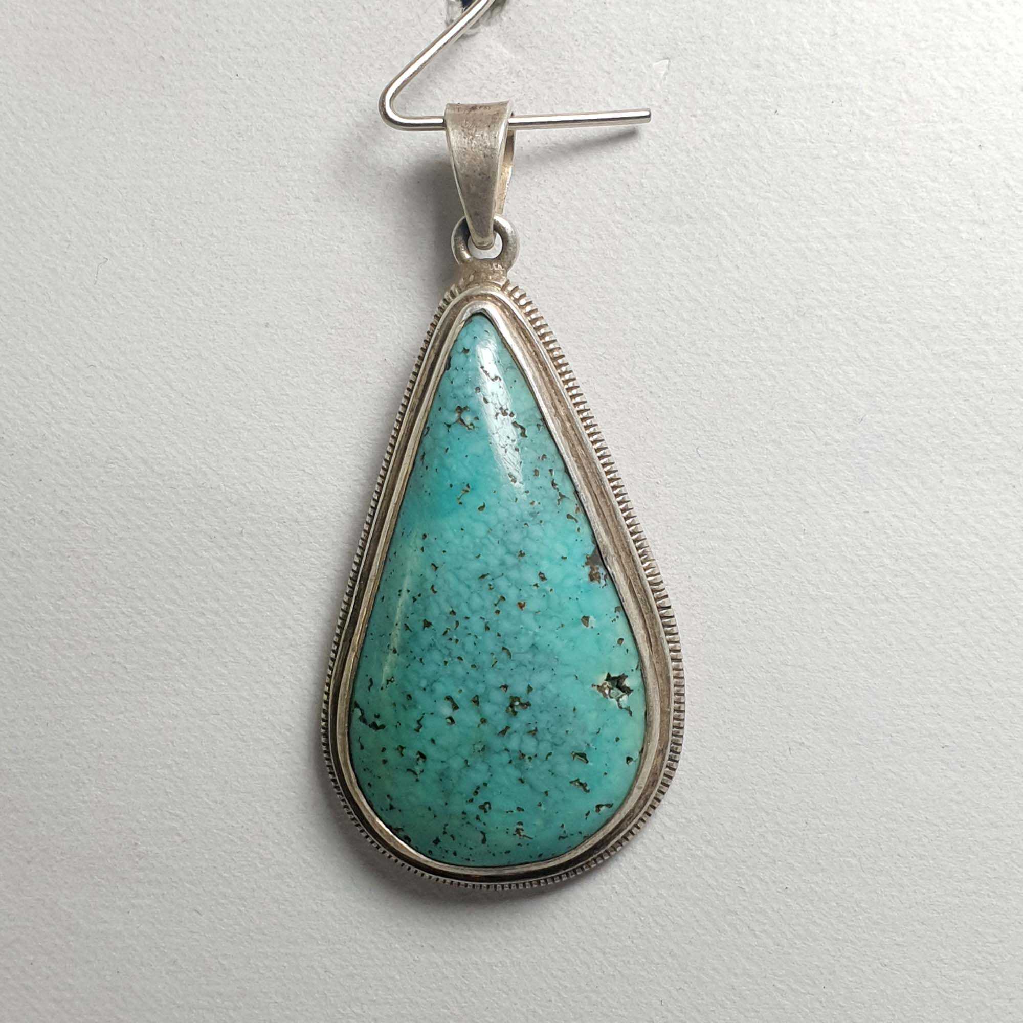 Old Tibetan Turquoise Silver Pendant