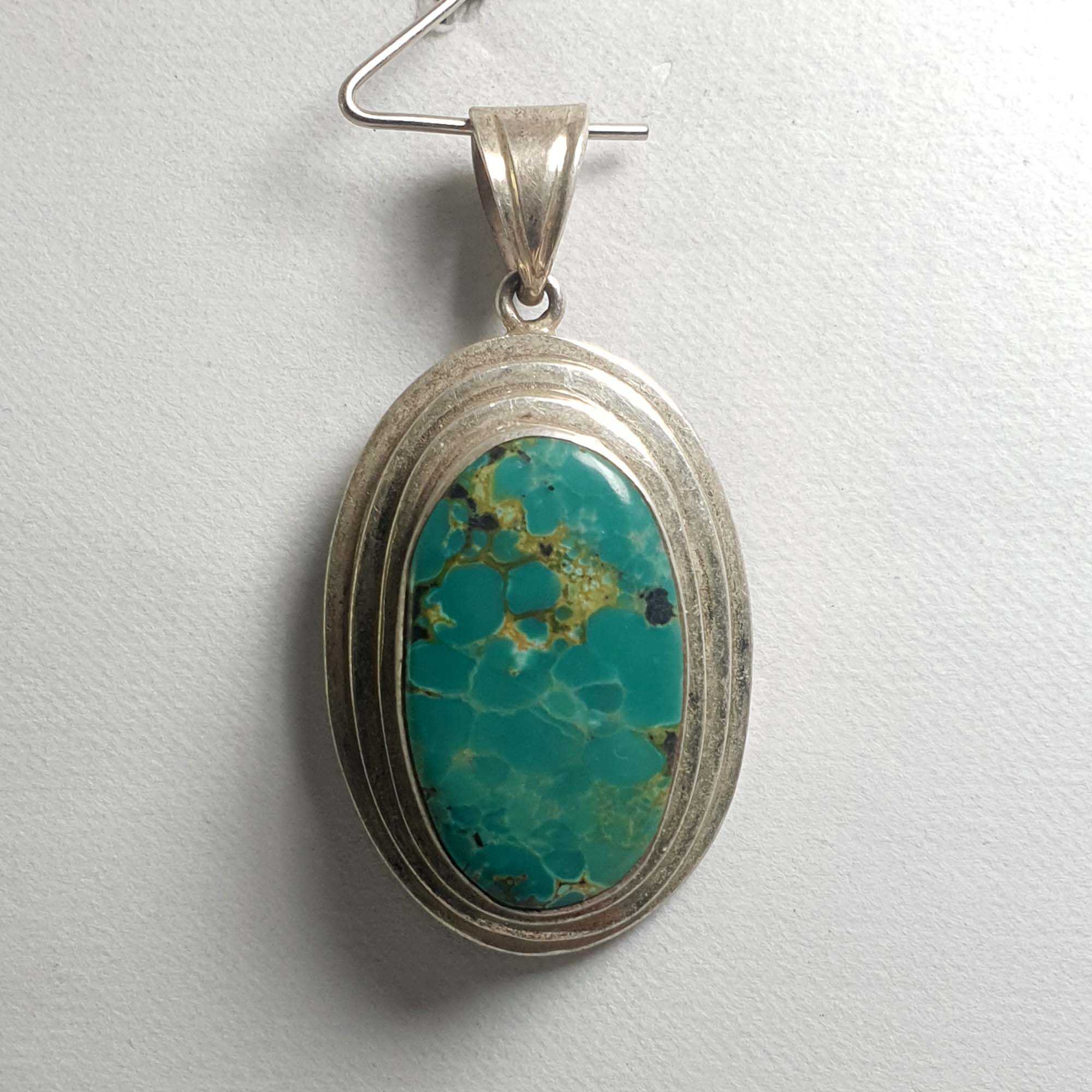 Old Tibetan Turquoise Silver Pendant