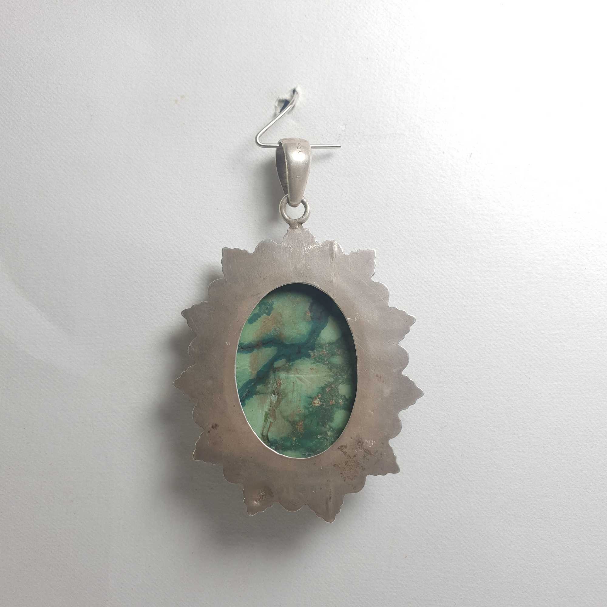 Old Tibetan Turquoise Silver Pendant