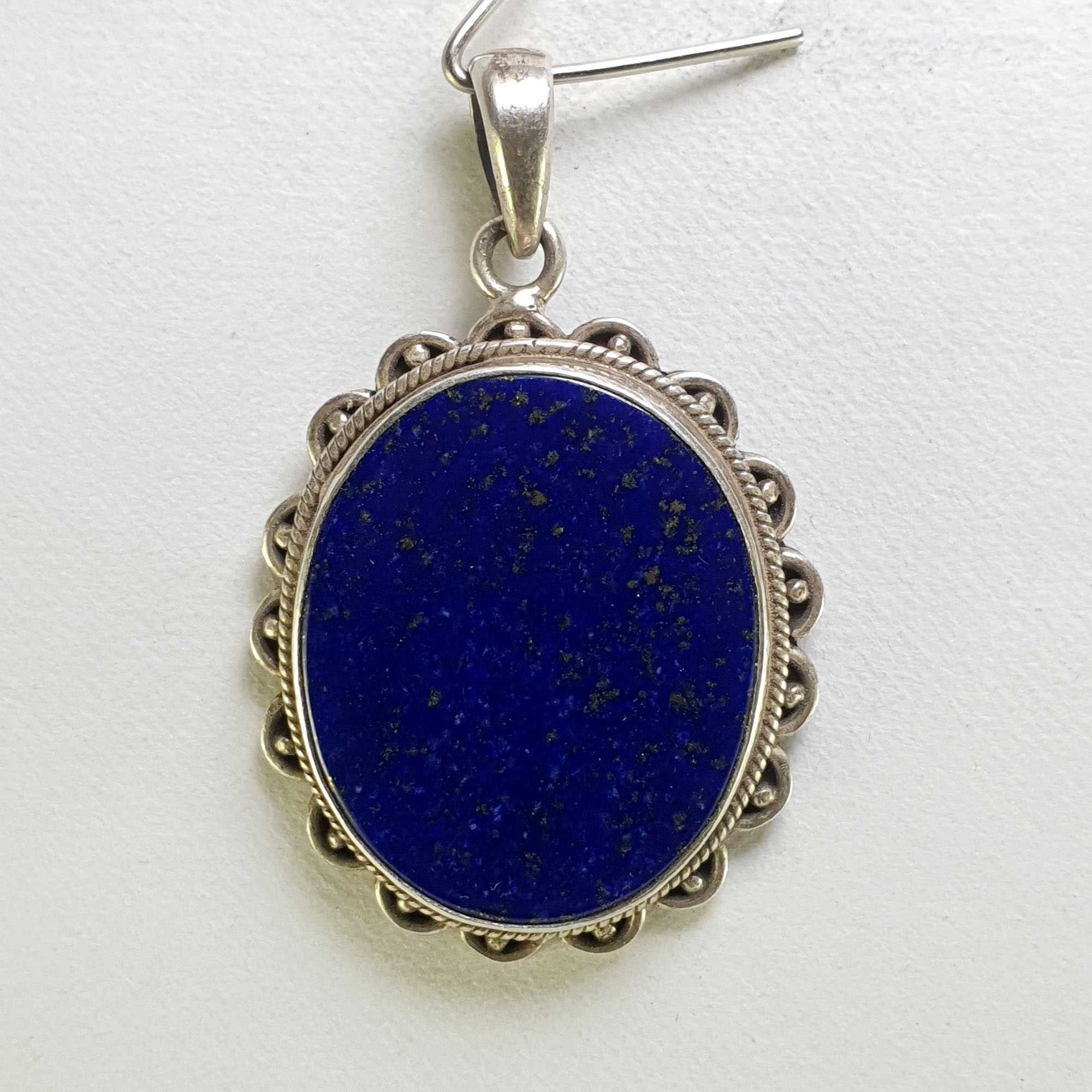 Sterling Silver Lapis Lazuli Pendant, <span Style=