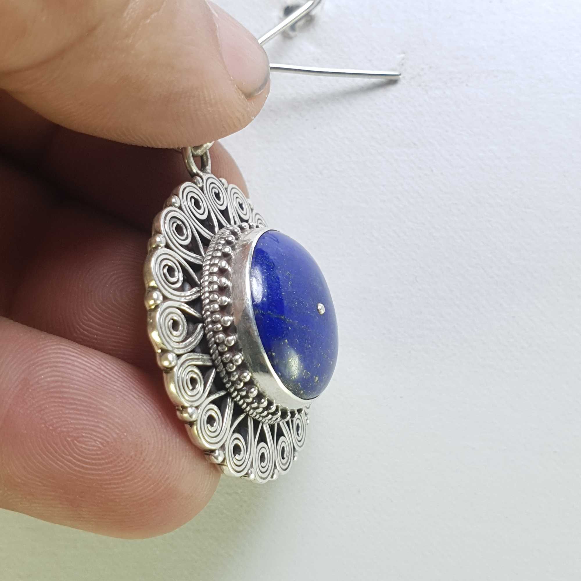 Sterling Silver Lapis Lazuli Pendant, <span Style=