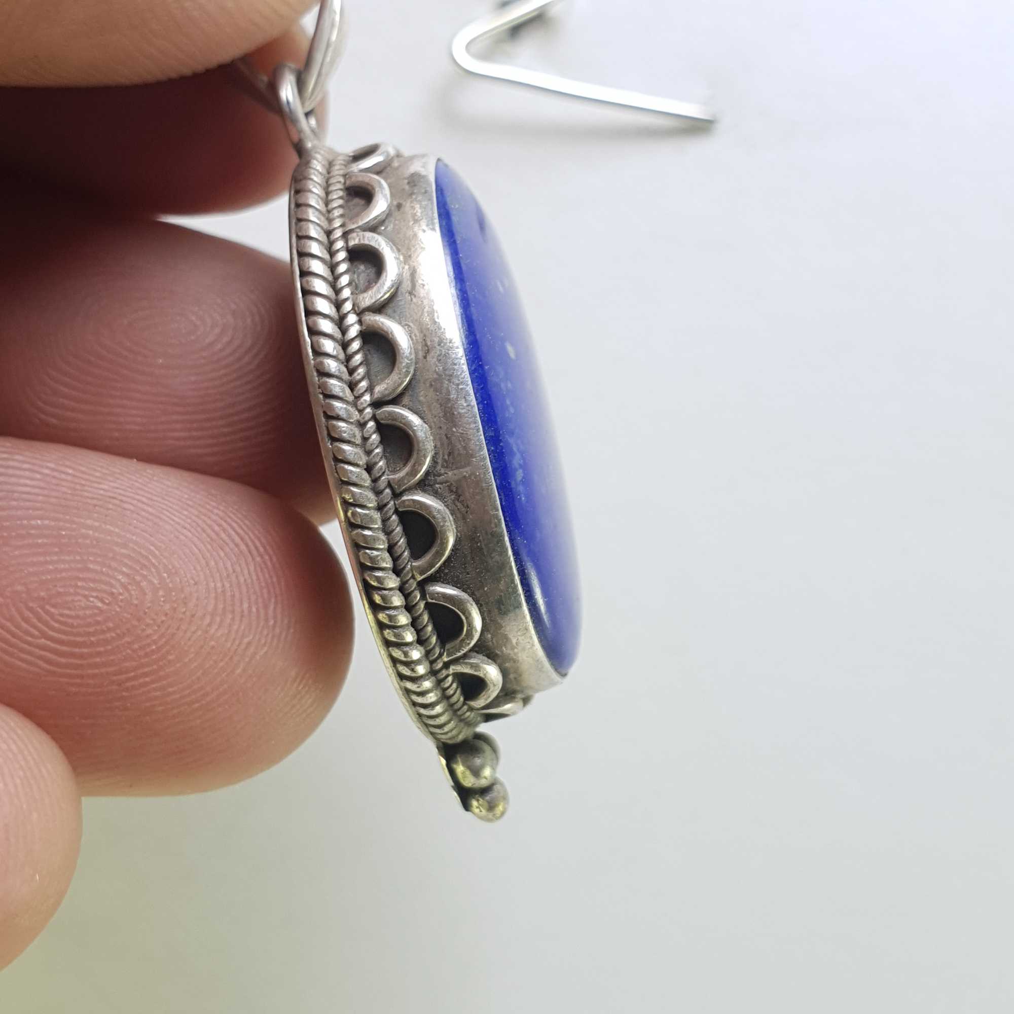 Sterling Silver Lapis Lazuli Pendant, <span Style=