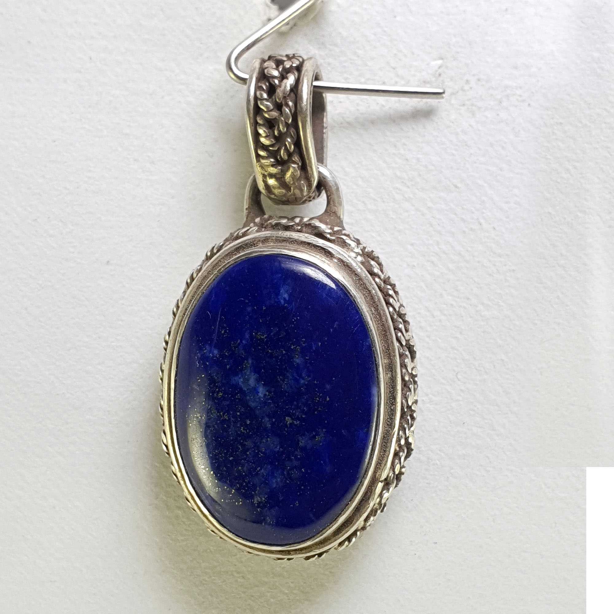 Sterling Silver Lapis Lazuli Pendant, <span Style=