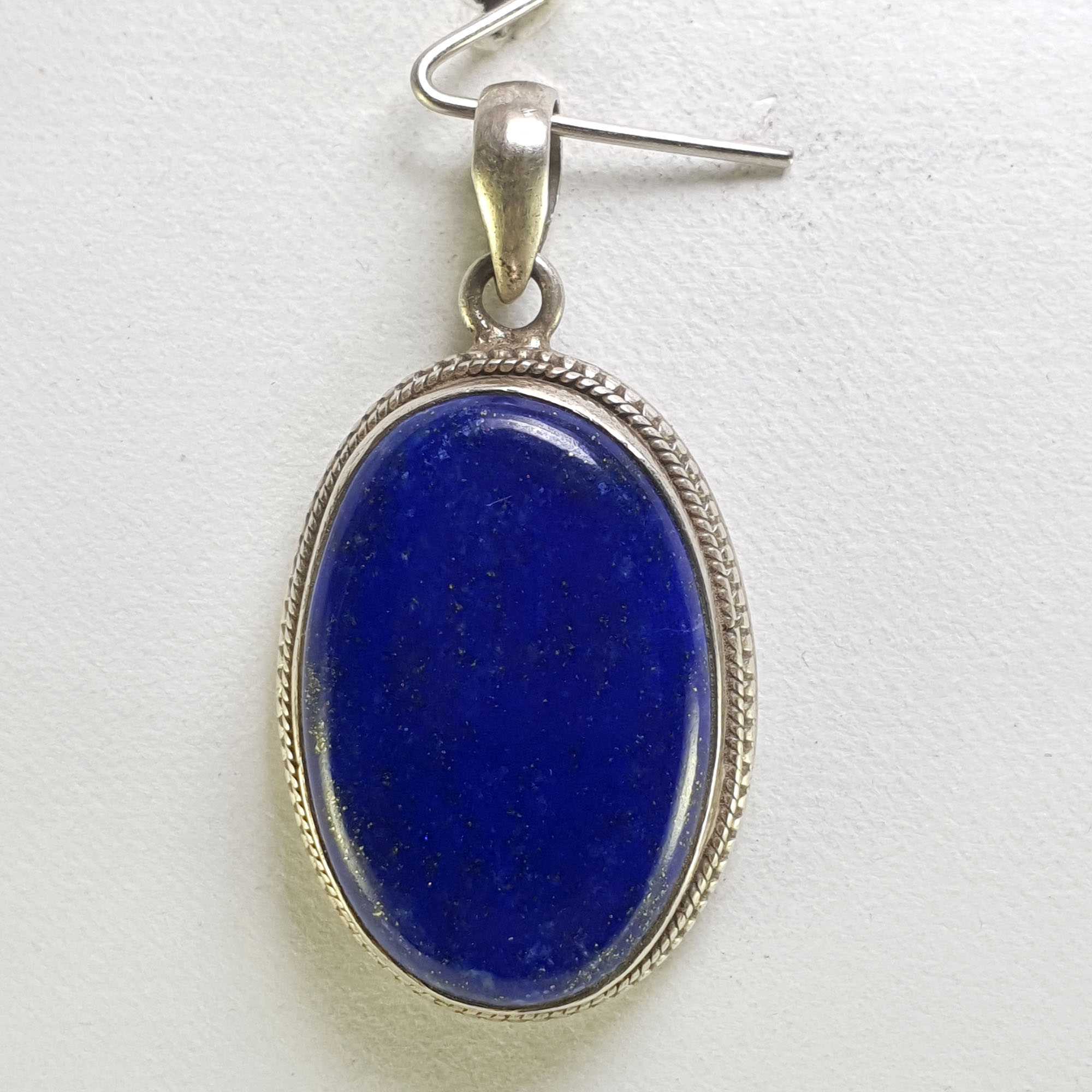 Sterling Silver Lapis Lazuli Pendant, <span Style=