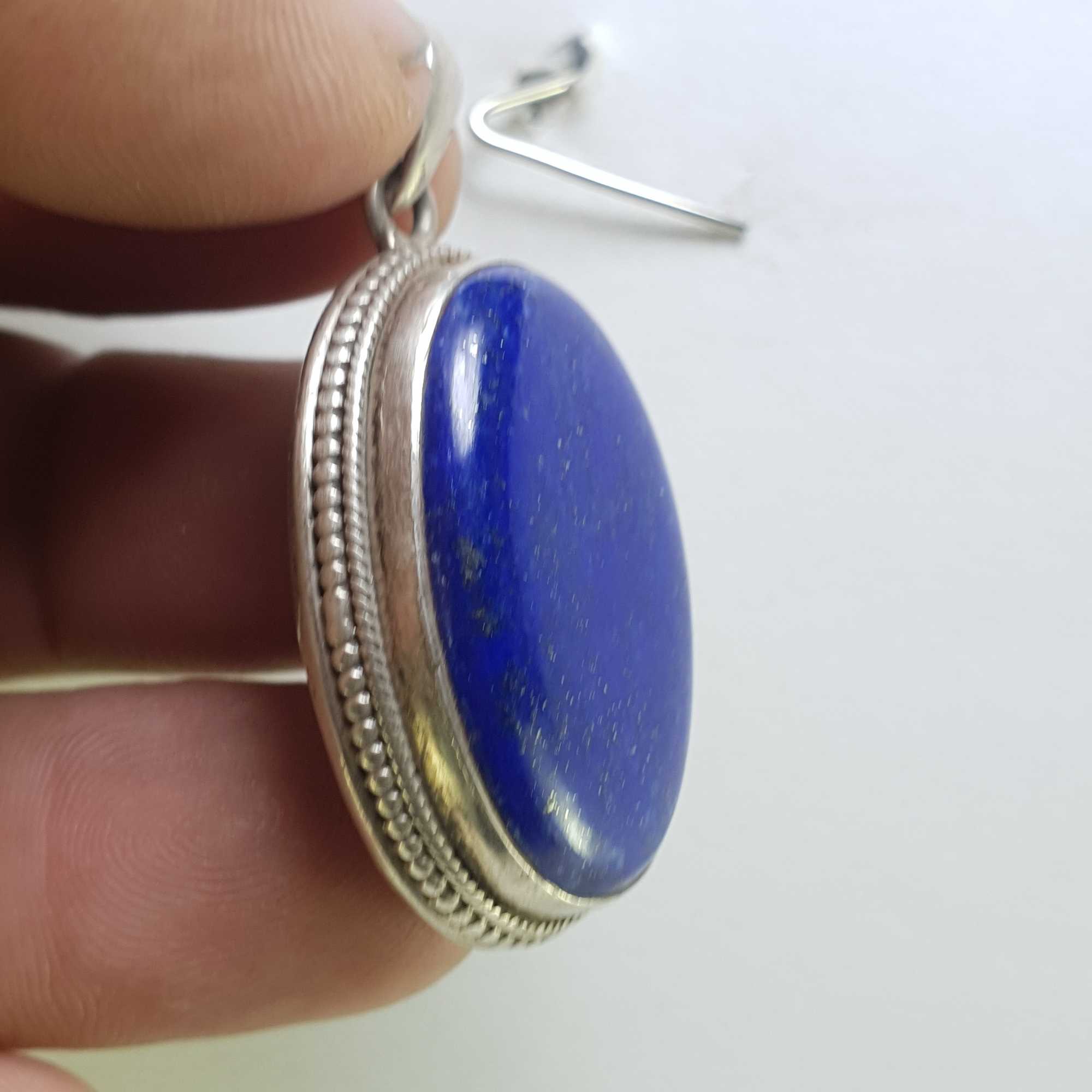 Sterling Silver Lapis Lazuli Pendant, <span Style=