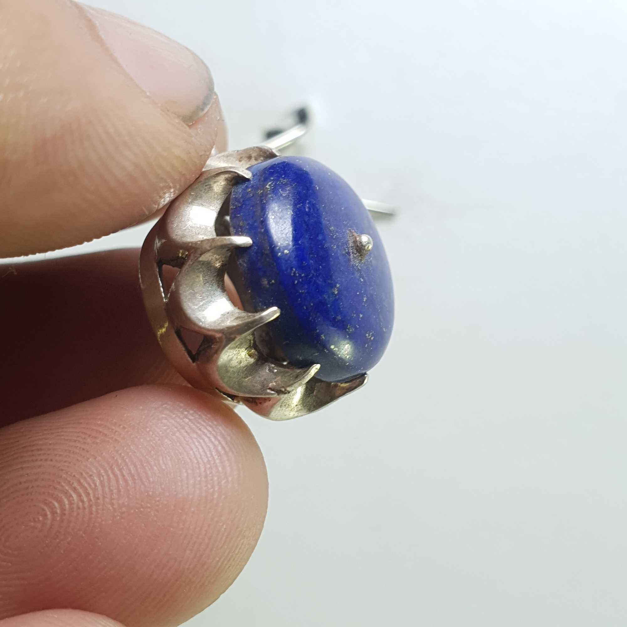 Sterling Silver Lapis Lazuli Pendant, <span Style=