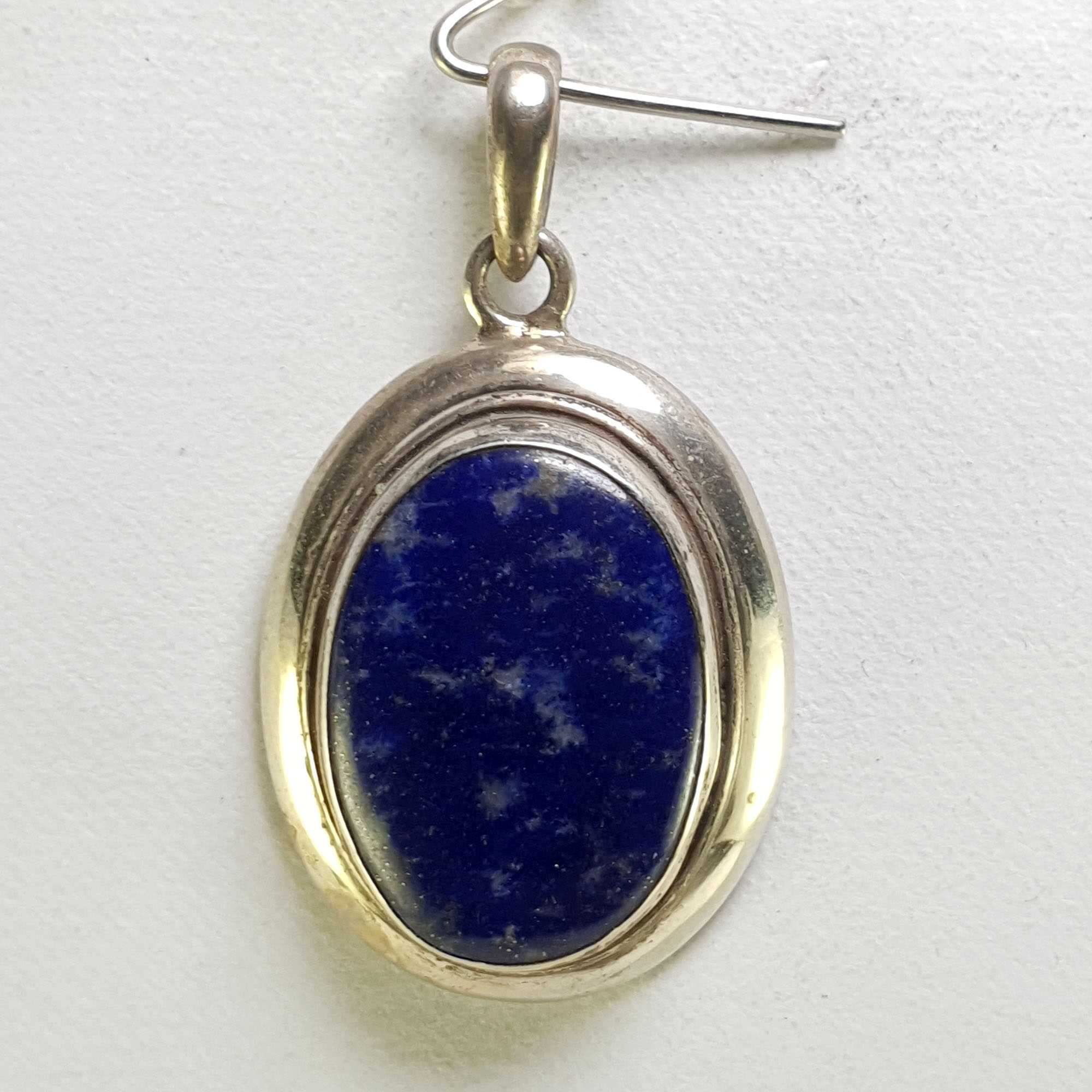 Sterling Silver Lapis Lazuli Pendant, <span Style=