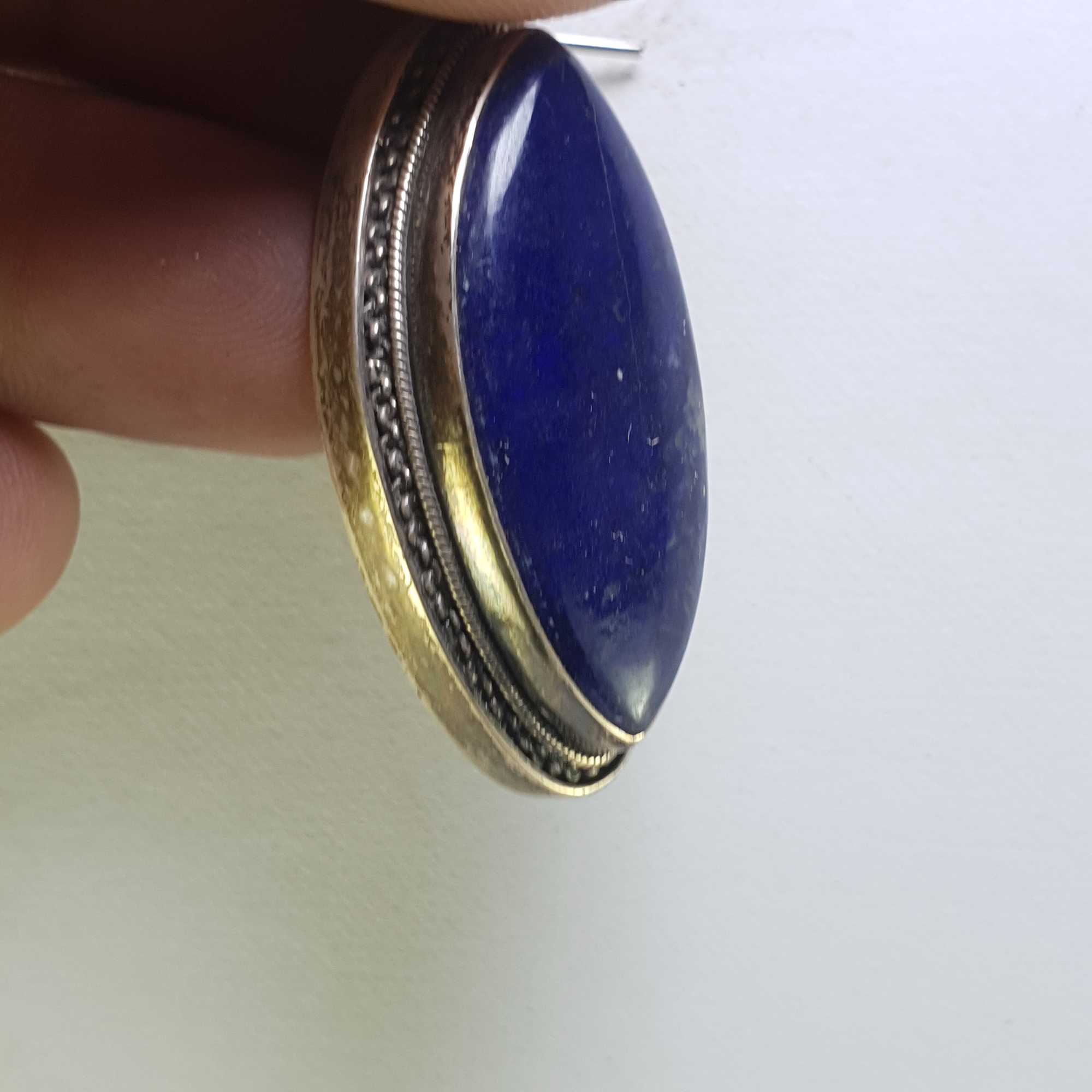 Sterling Silver Lapis Lazuli Pendant, <span Style=