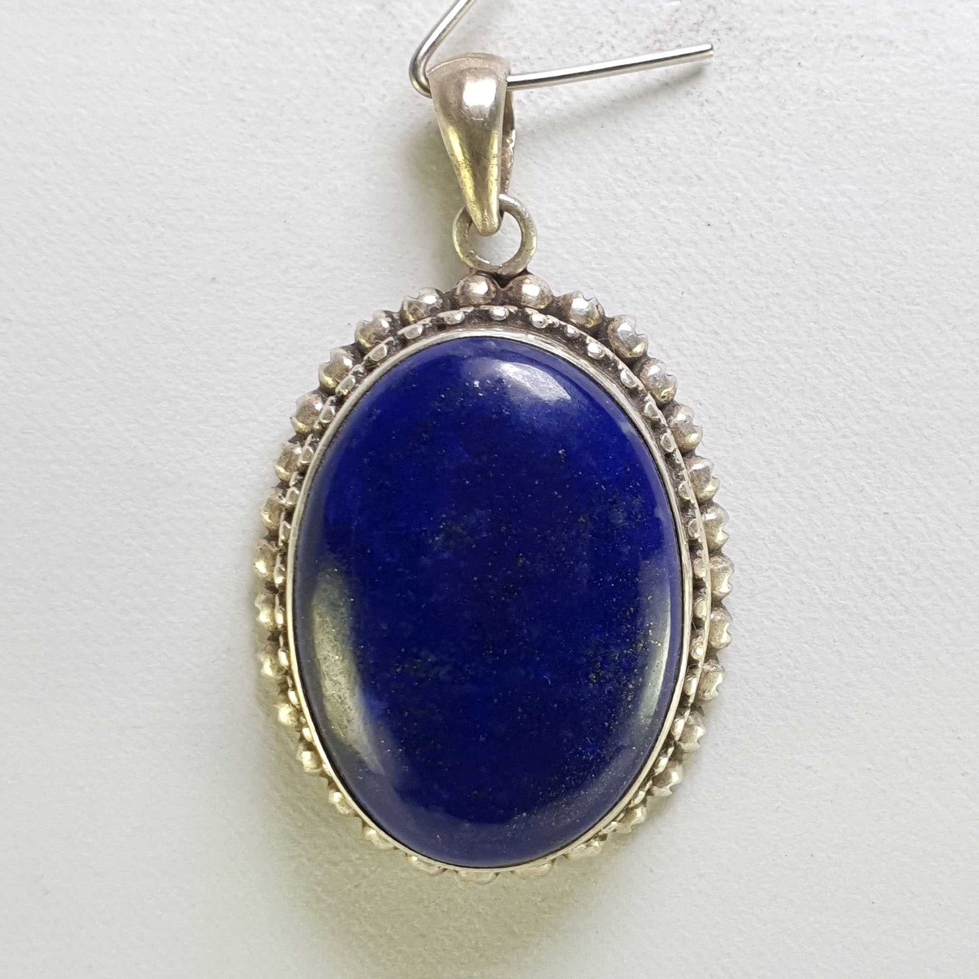 Sterling Silver Lapis Lazuli Pendant, <span Style=