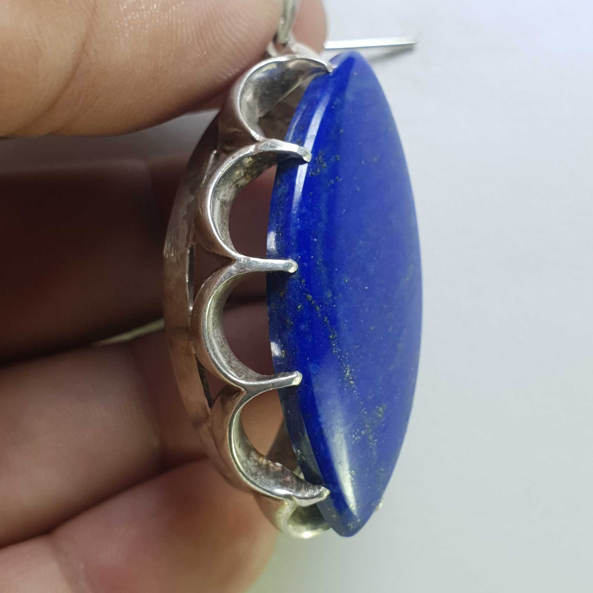 Sterling Silver Lapis Lazuli Pendant, <span Style=