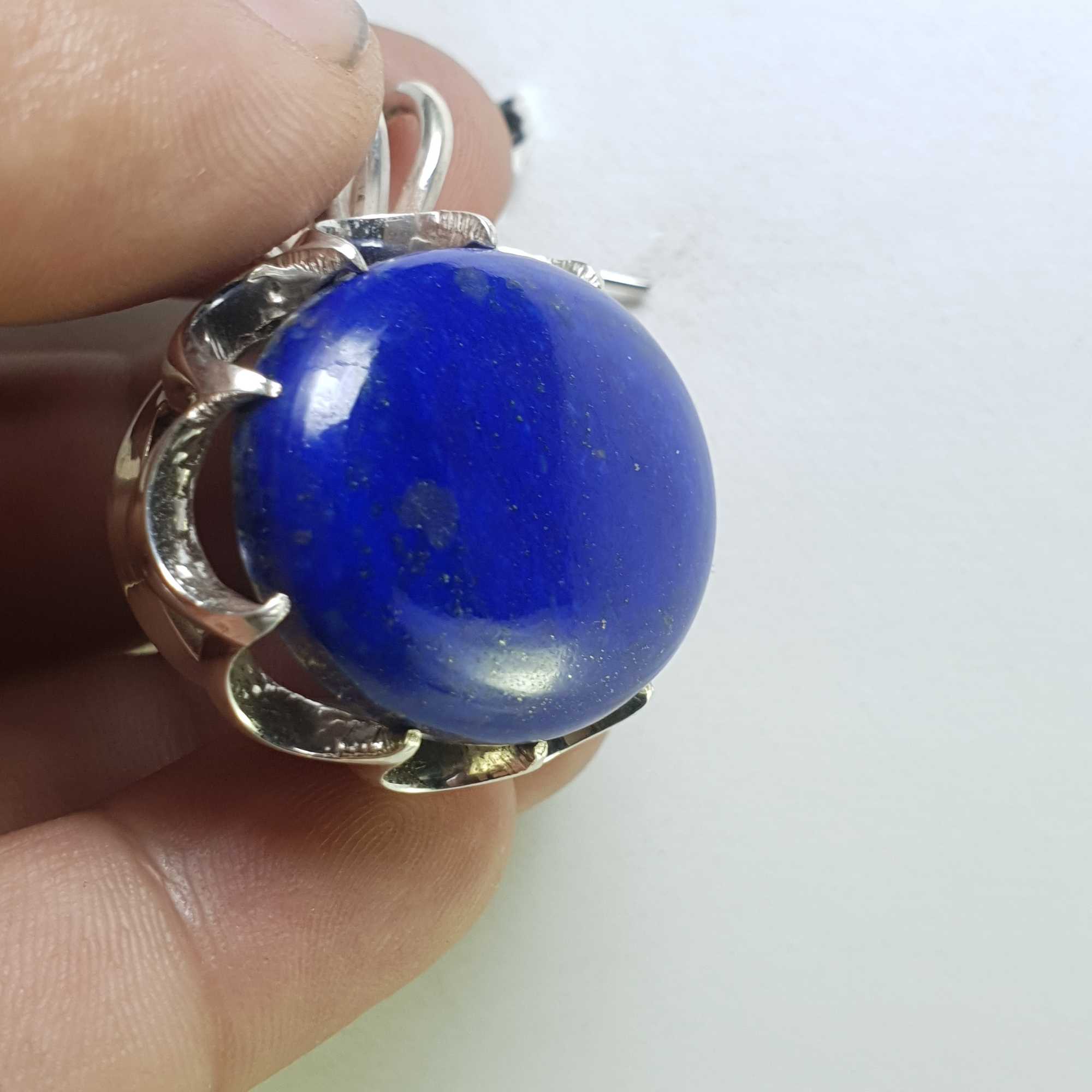 Sterling Silver Lapis Lazuli Pendant, <span Style=