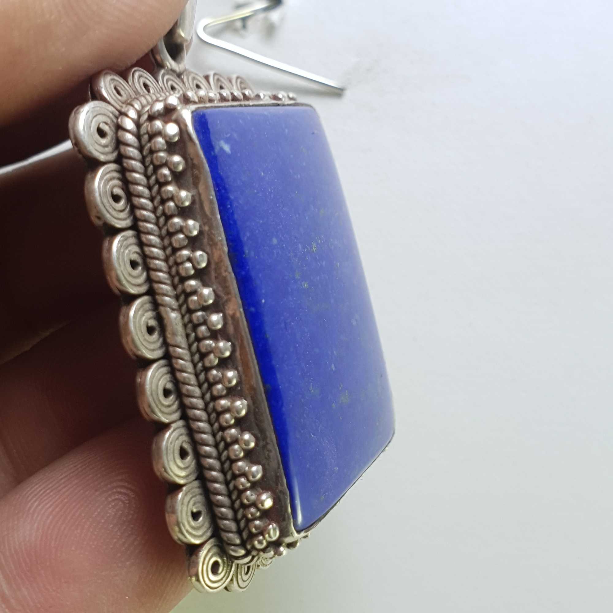 Sterling Silver Lapis Lazuli Pendant, <span Style=