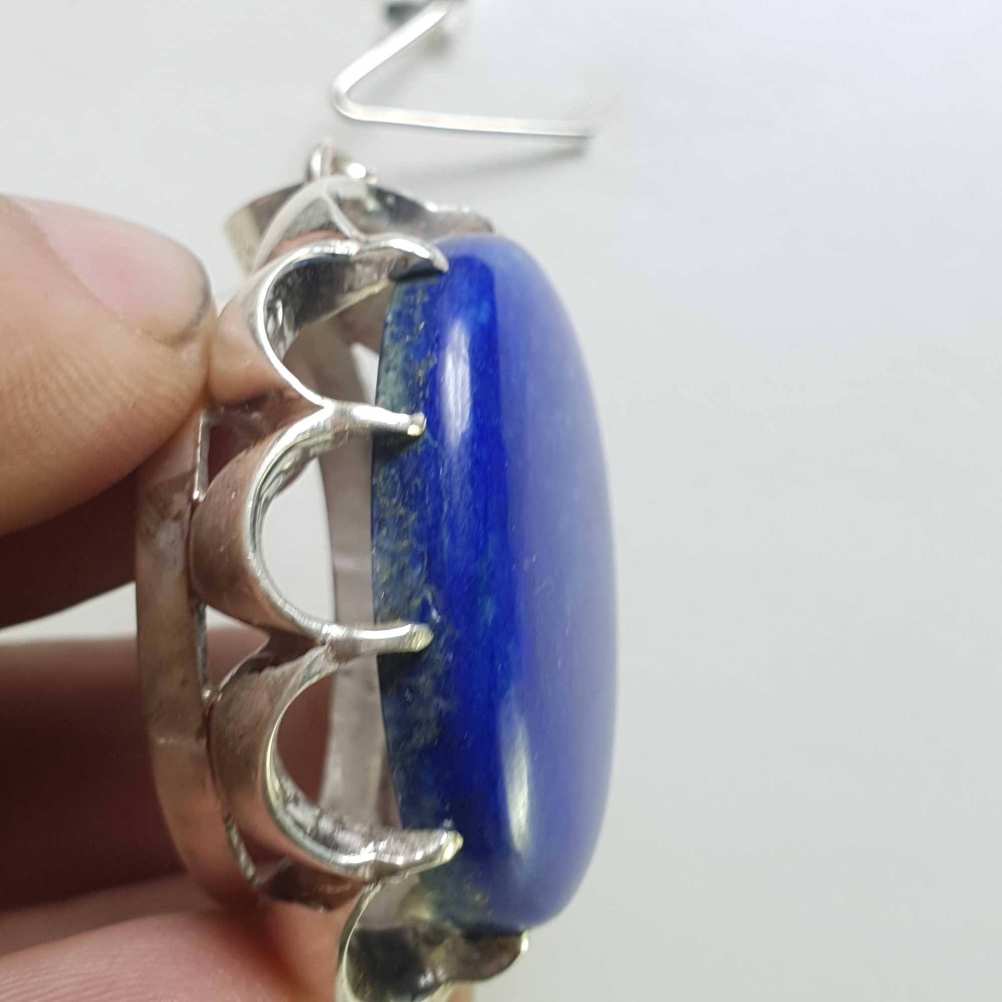 Sterling Silver Lapis Lazuli Pendant, <span Style=