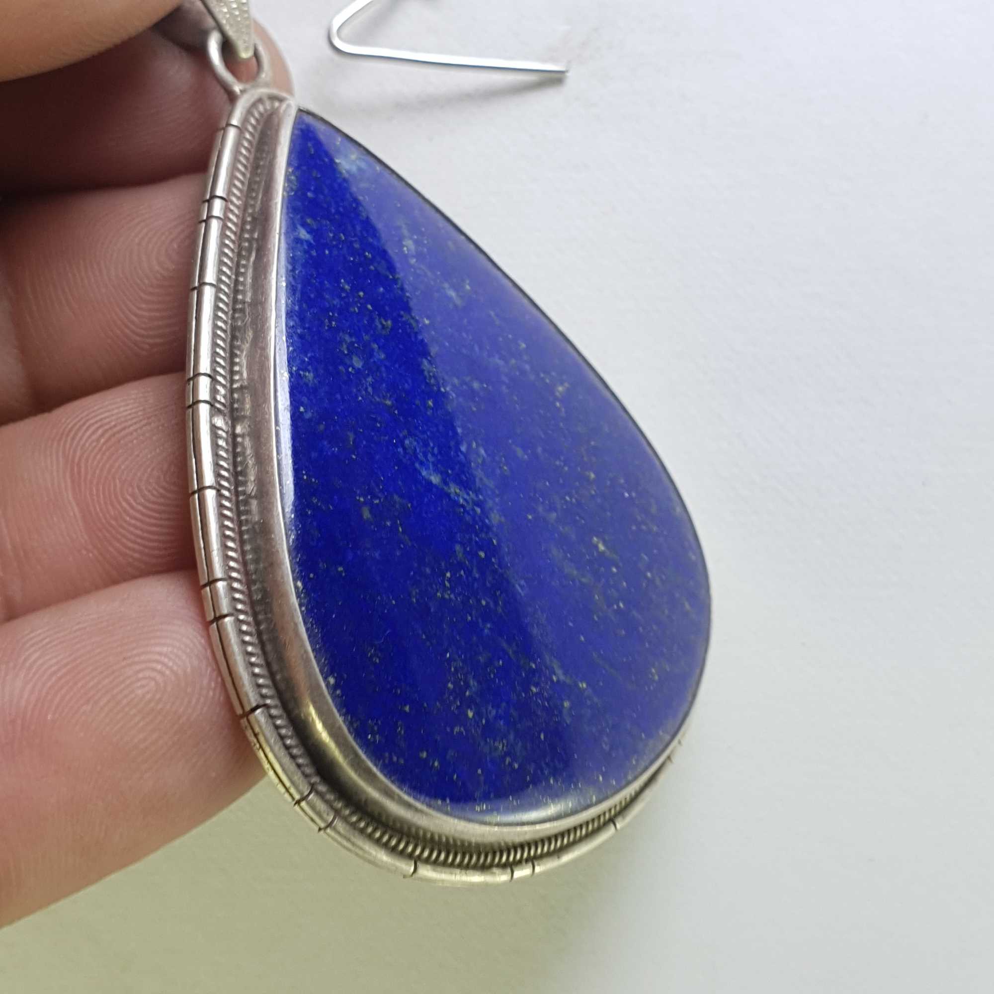 Sterling Silver Lapis Lazuli Pendant, <span Style=