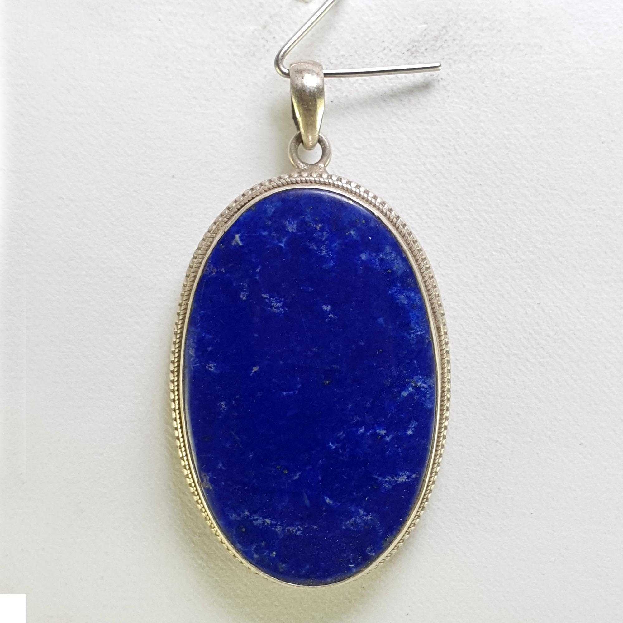 Sterling Silver Lapis Lazuli Pendant, <span Style=