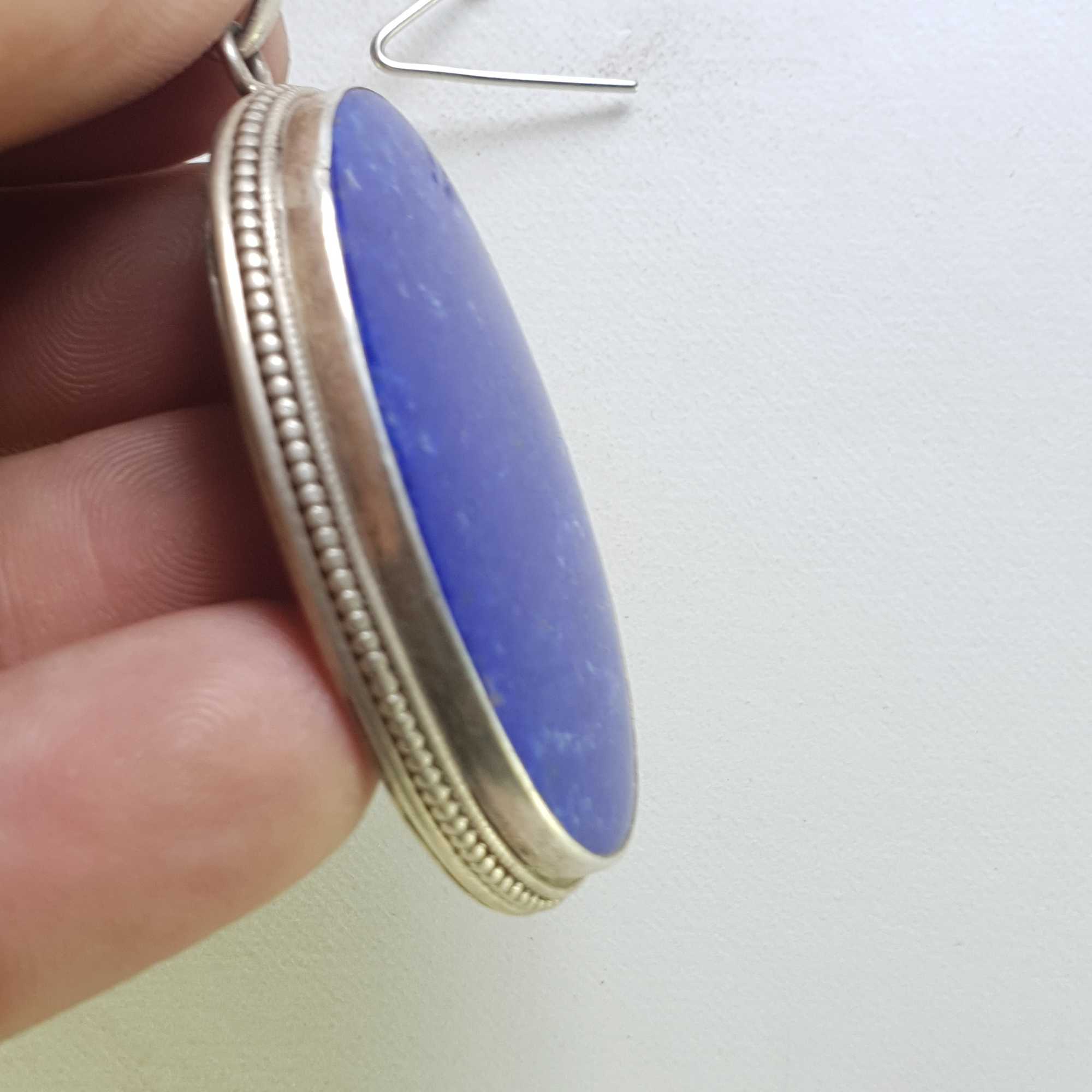 Sterling Silver Lapis Lazuli Pendant, <span Style=