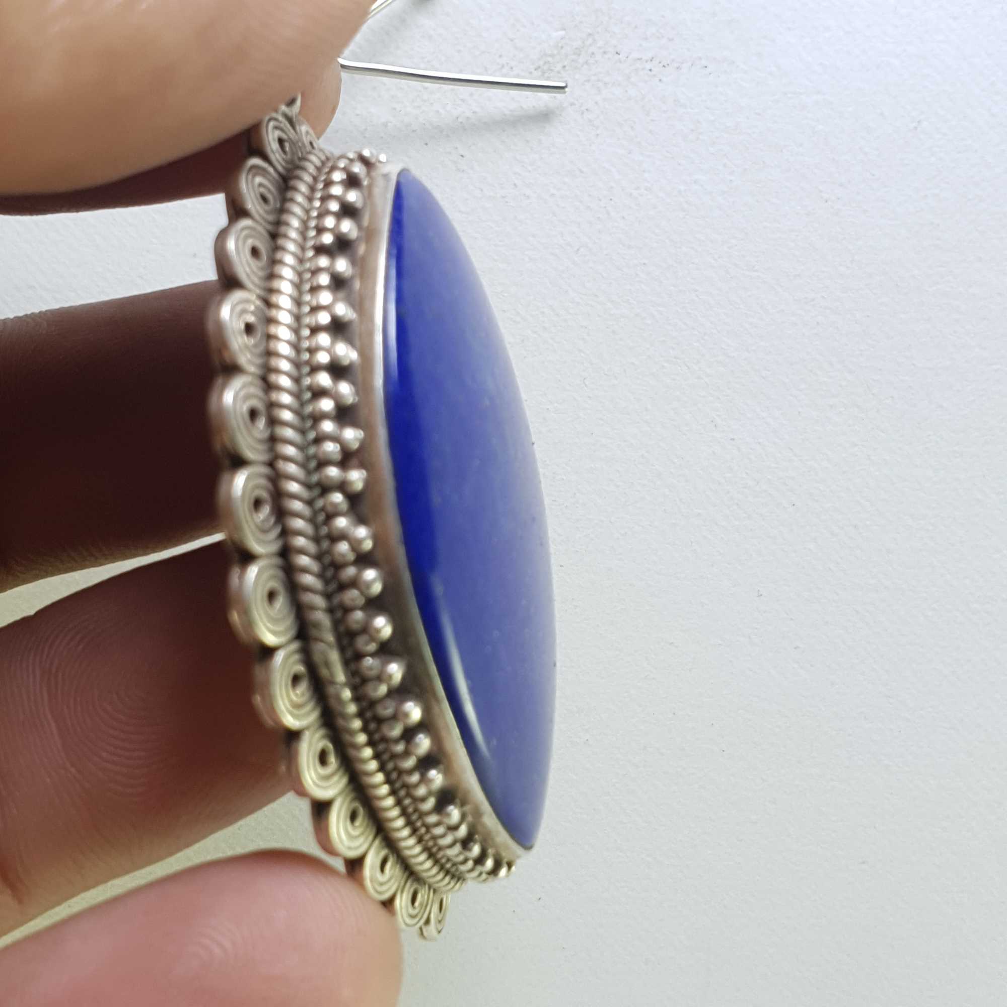 Sterling Silver Lapis Lazuli Pendant, <span Style=