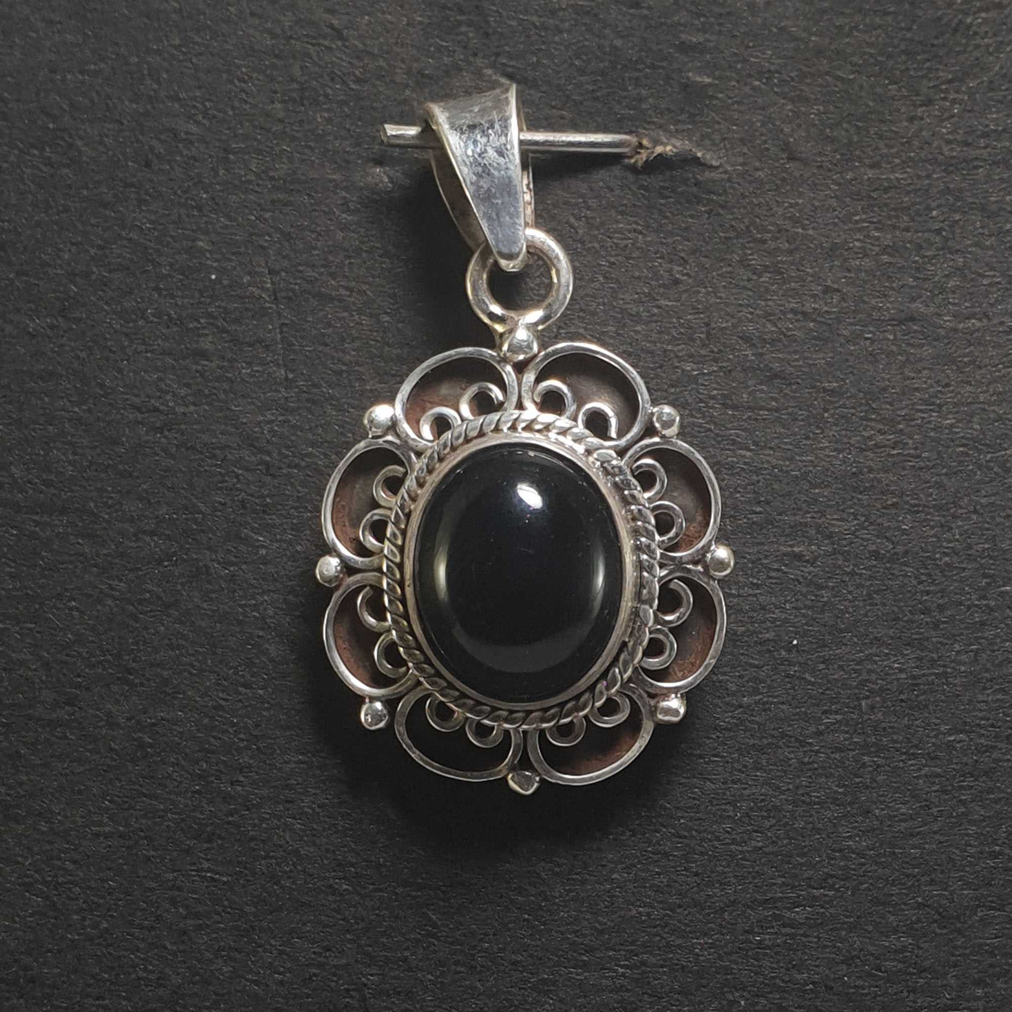 Onyx Silver Pendant