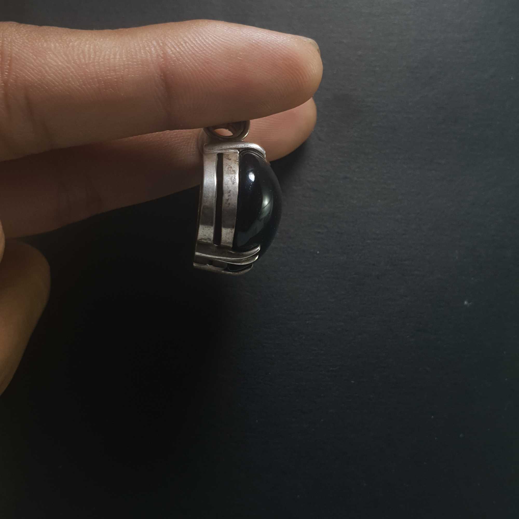 Onyx Silver Pendant