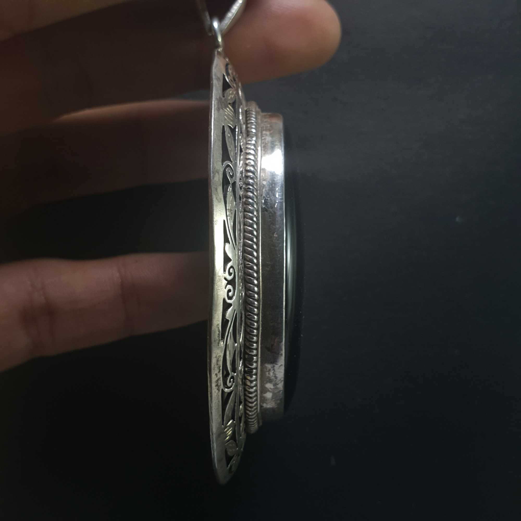 Onyx Silver Pendant