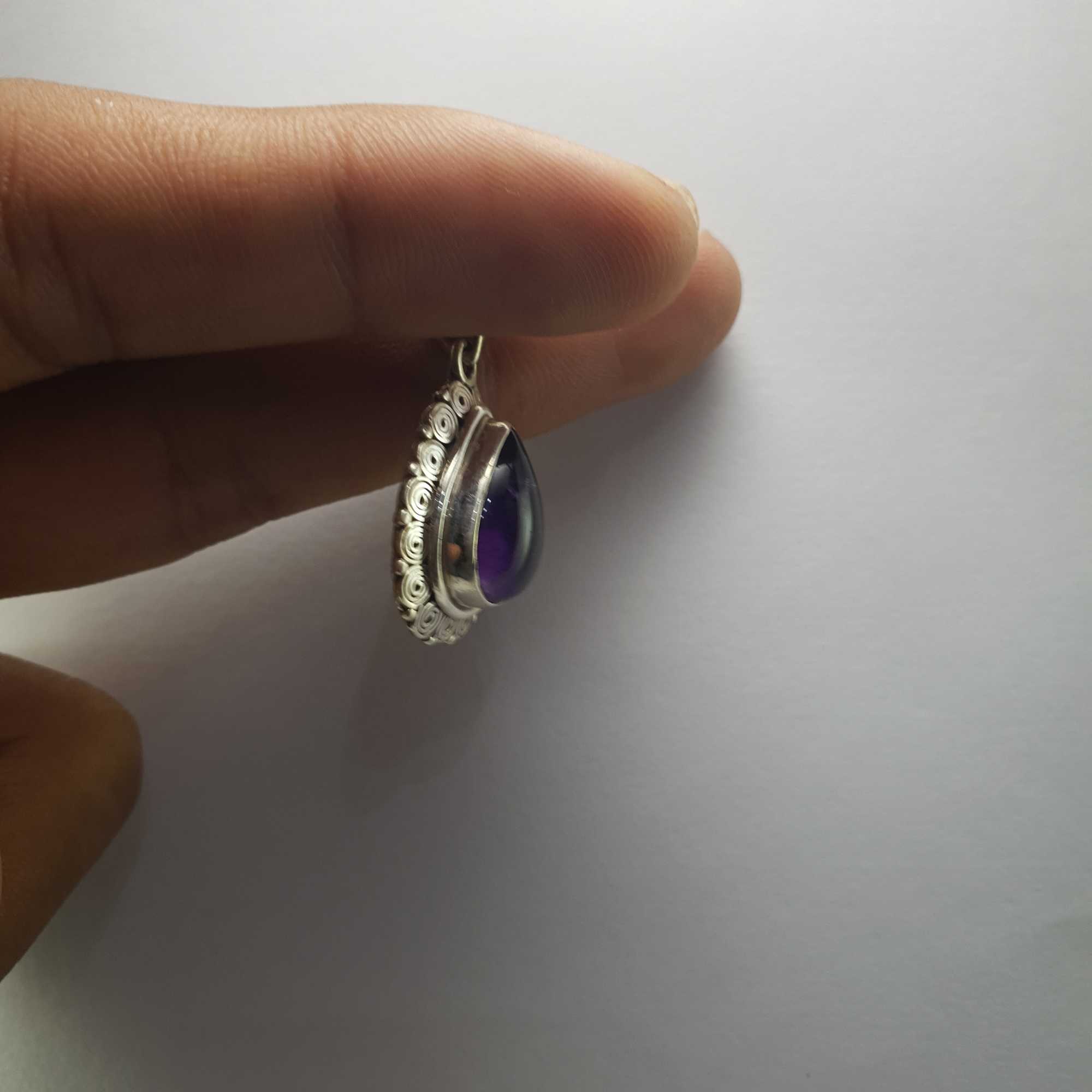 Amethyst Silver Pendant