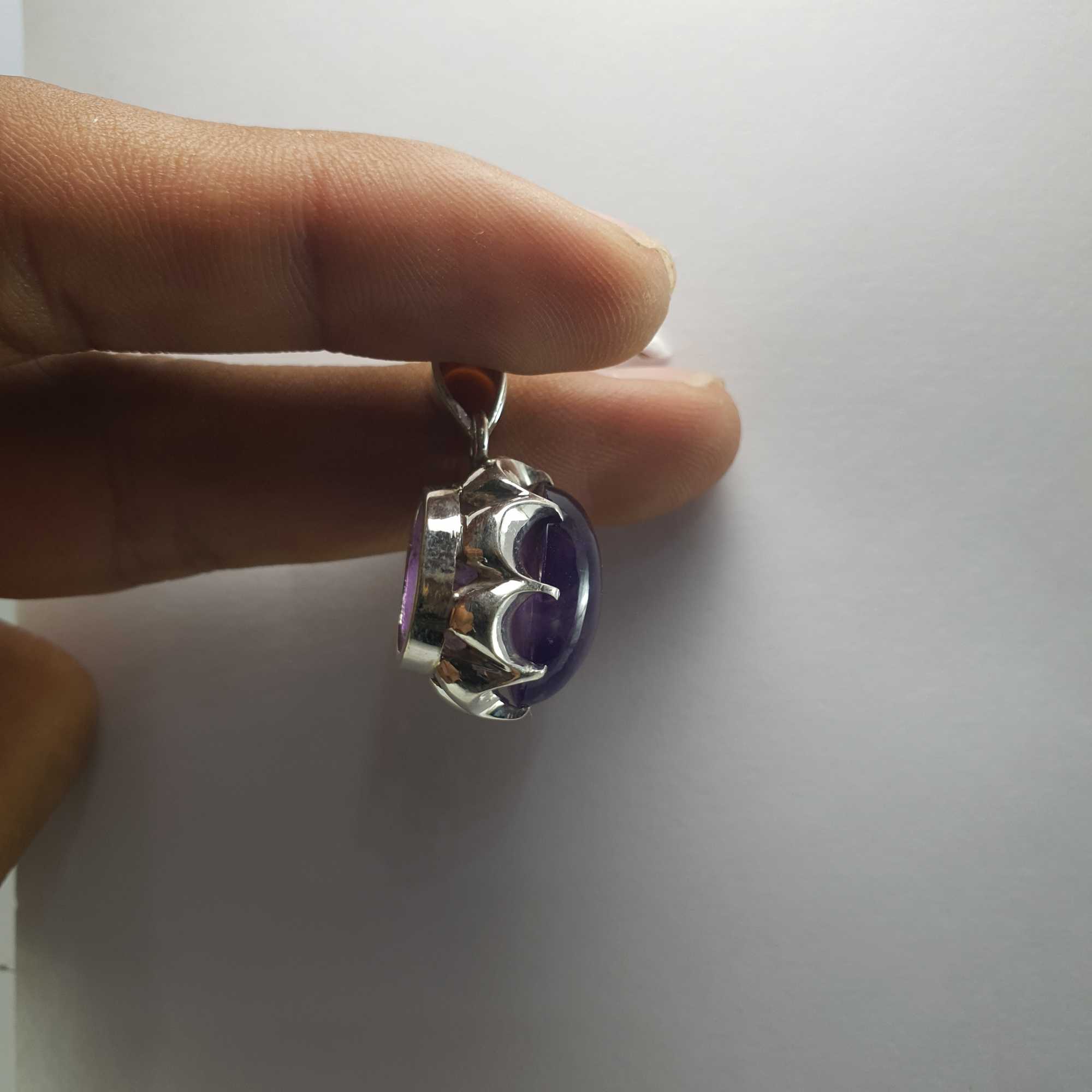 Amethyst Silver Pendant