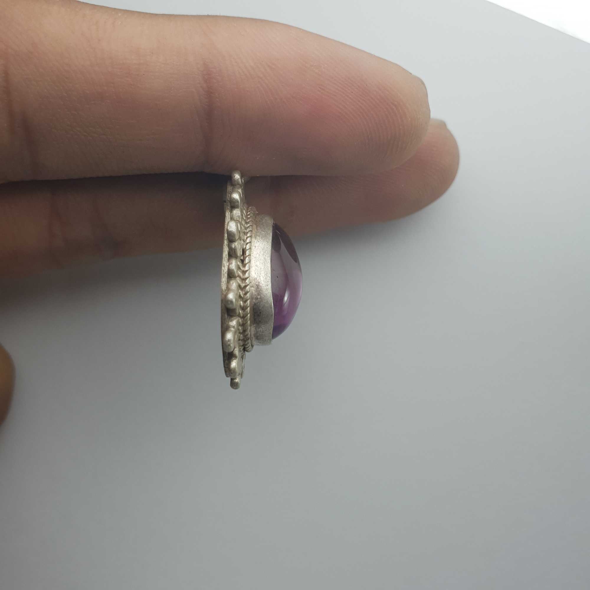 Amethyst Silver Pendant