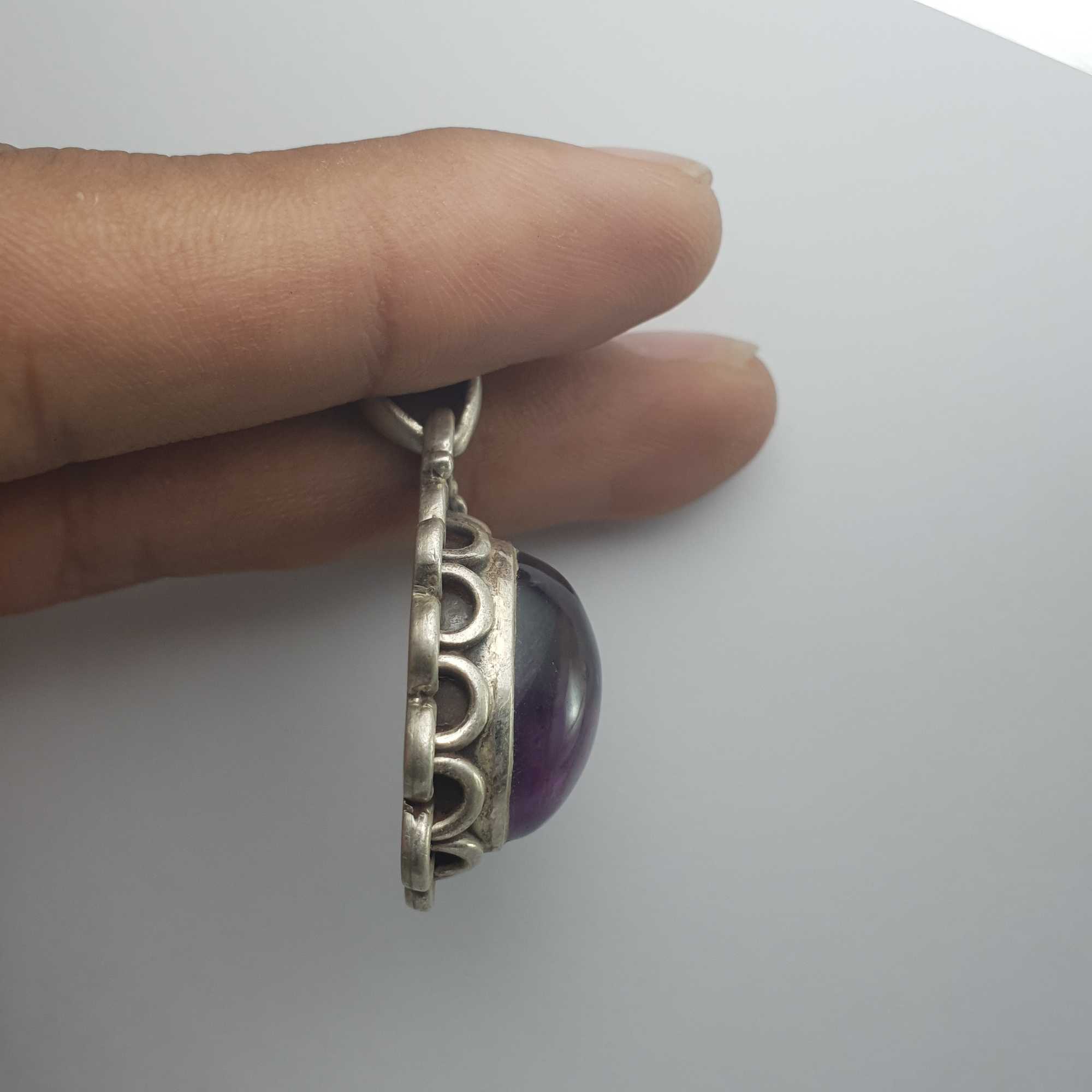 Amethyst Silver Pendant