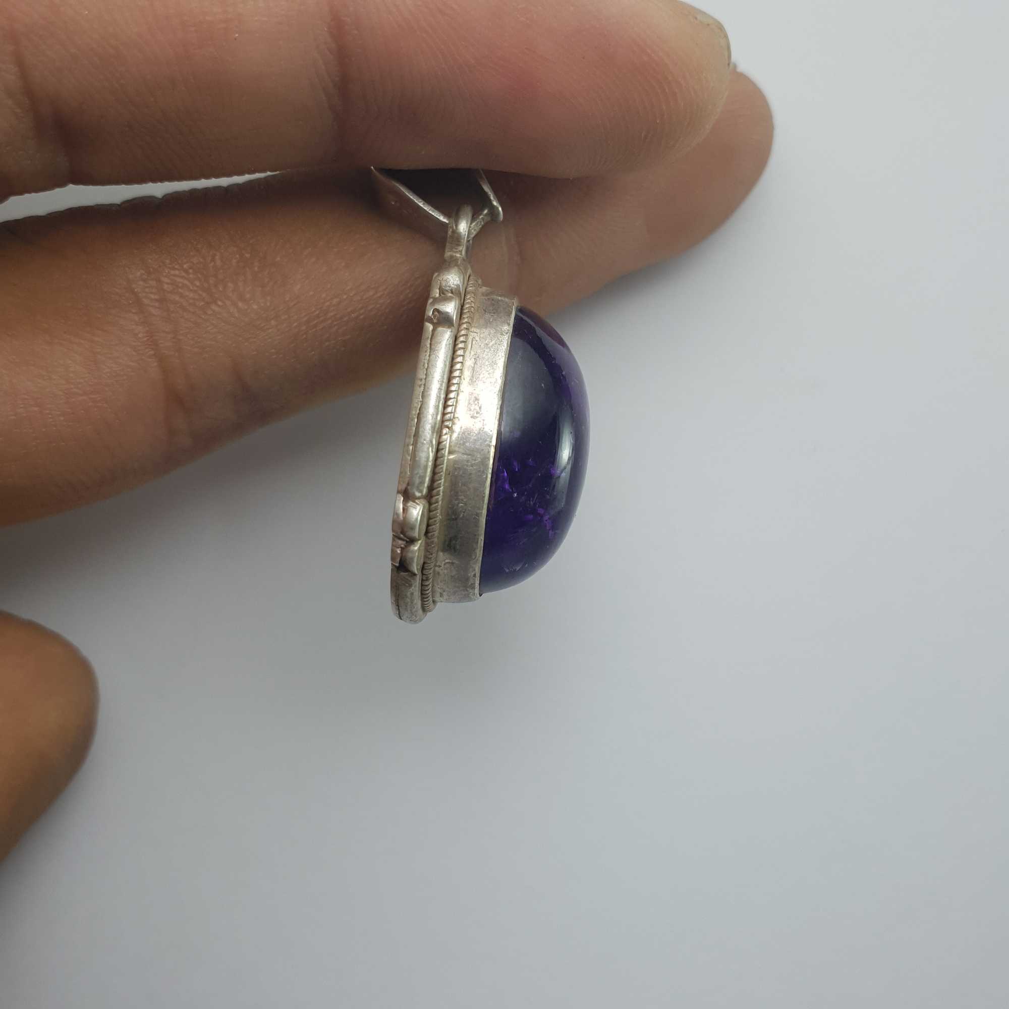 Amethyst Silver Pendant